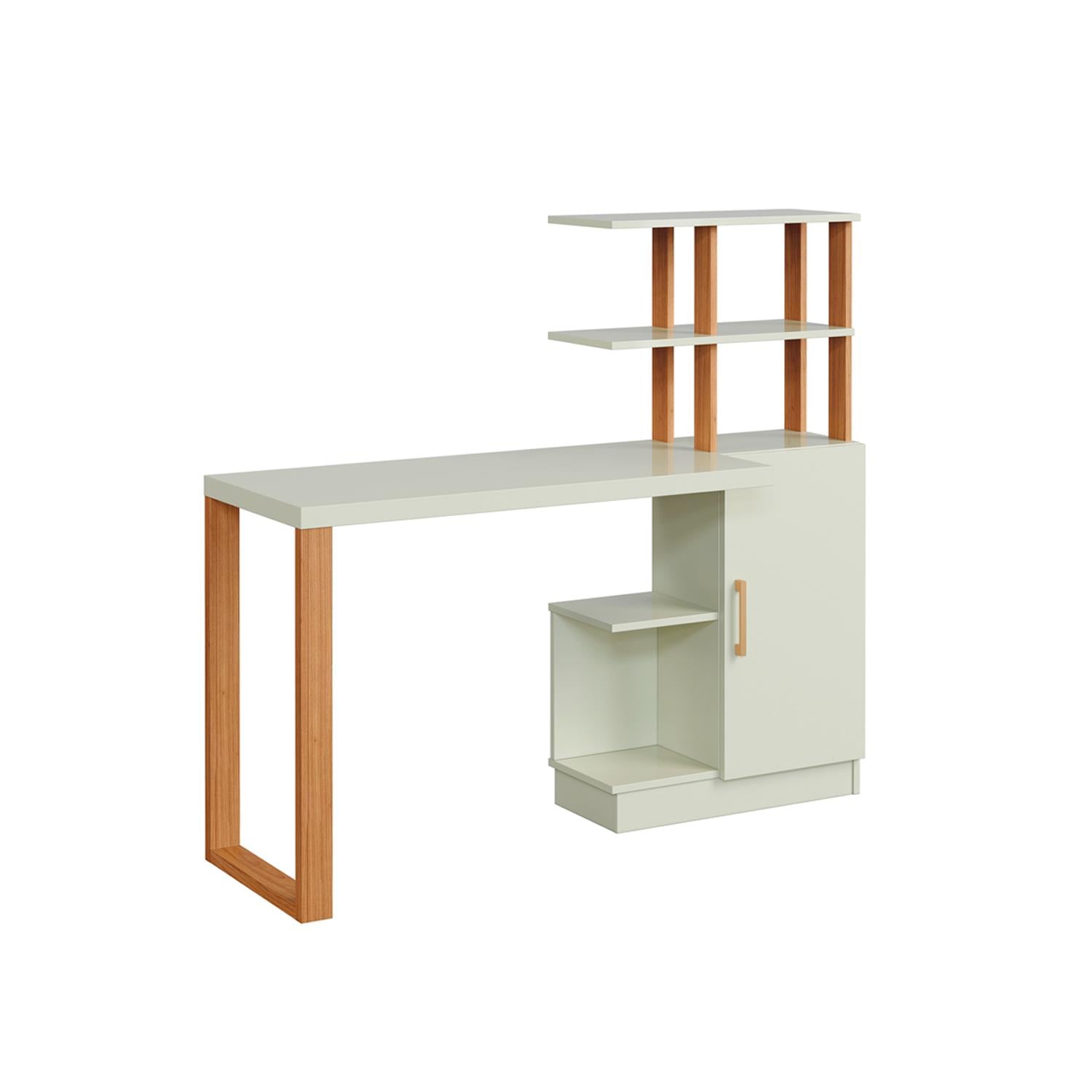 Escritorio Cox 135X120 Off White, Natural