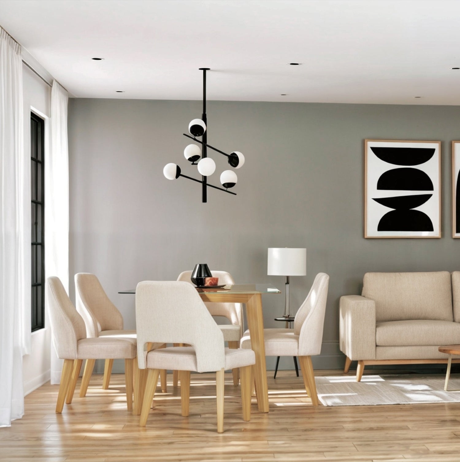 Silla Comedor Camille Lino Verona Beige, Natural