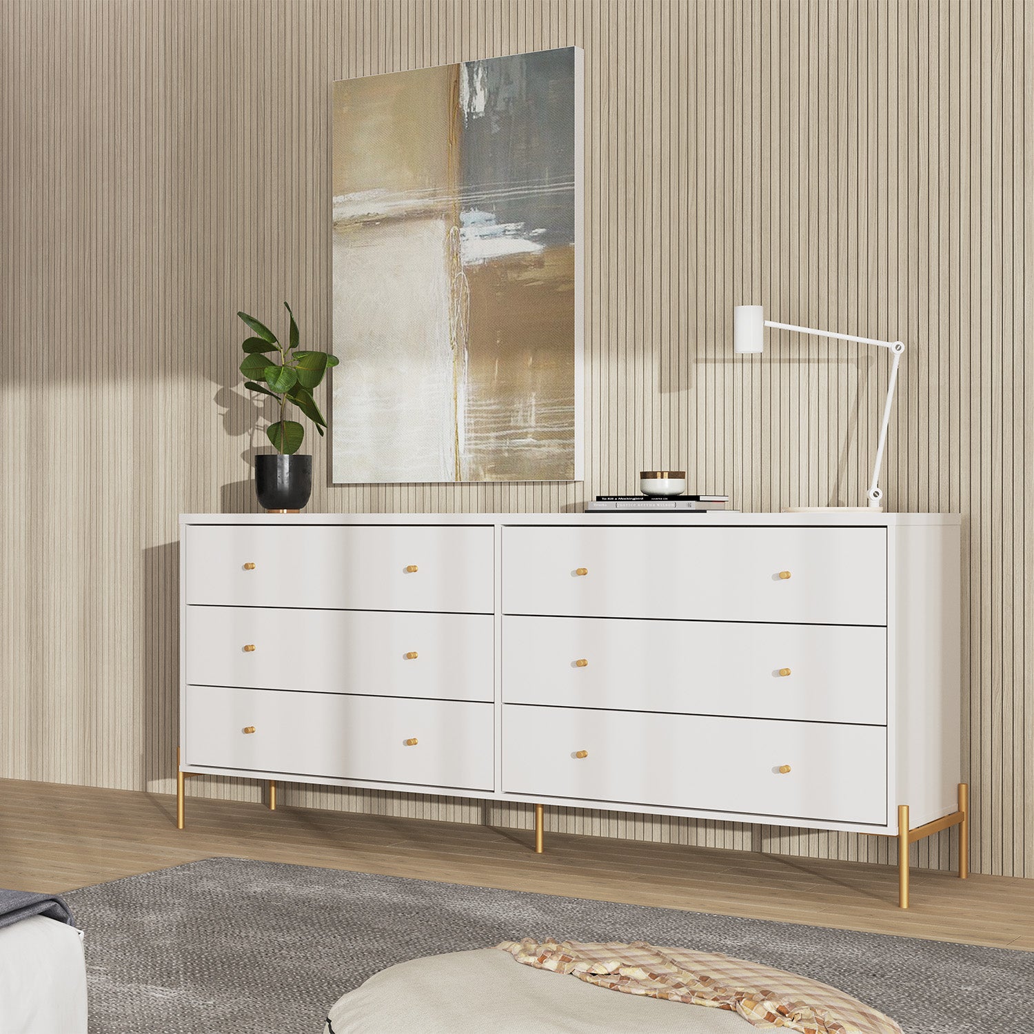 Bifé Dante Off White 6 Gavetas 182X79X44