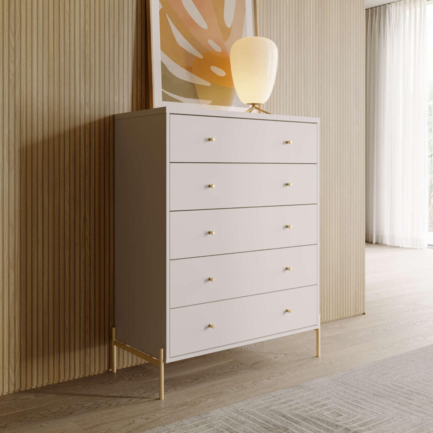 Bifé Dante Off White 5 Gavetas 93X118X44