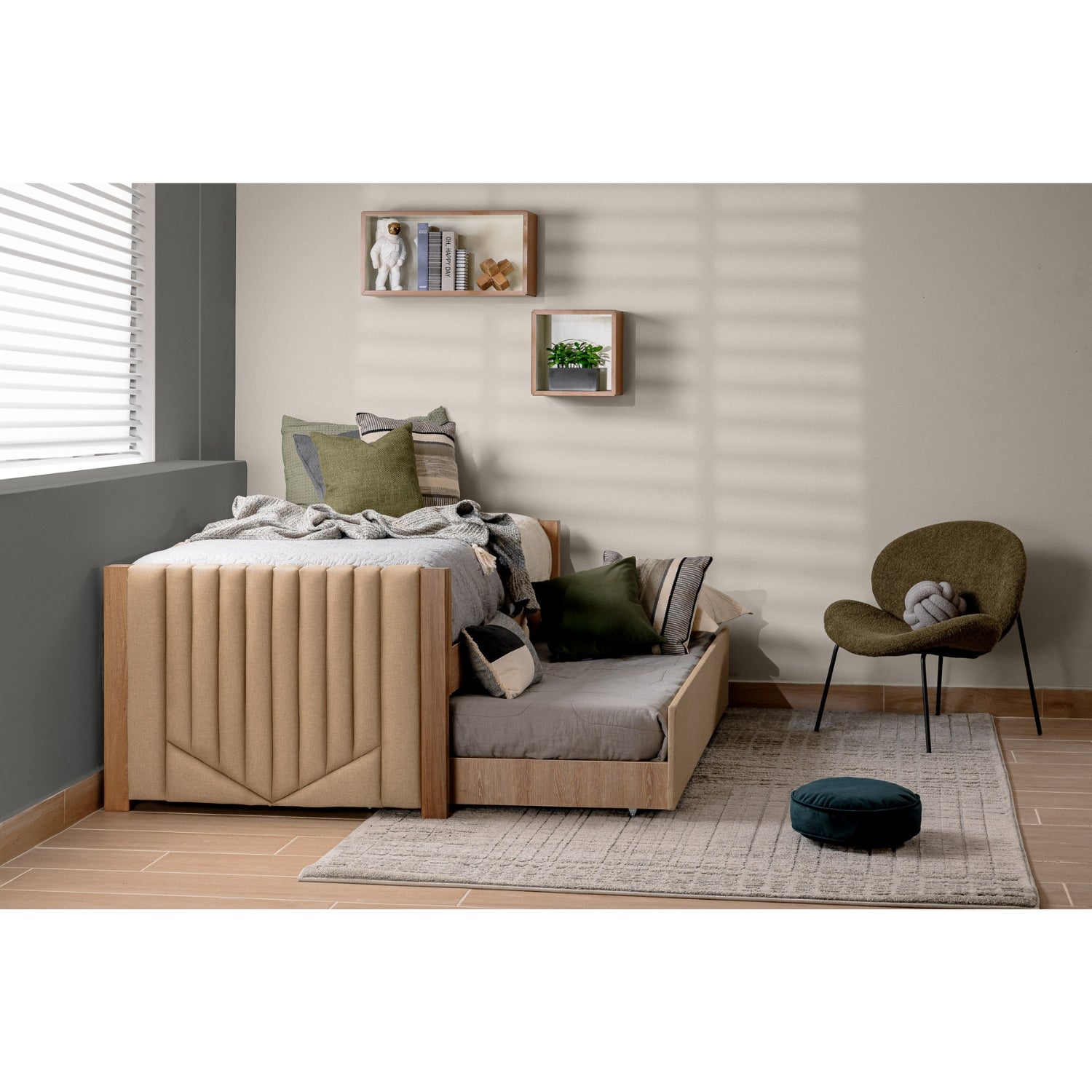 Cama Nido 1.00 Moscu Eurolino Marfil, Natural
