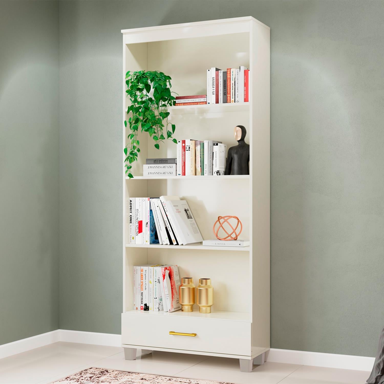 Biblioteca Ivo 77X184X30 Off White