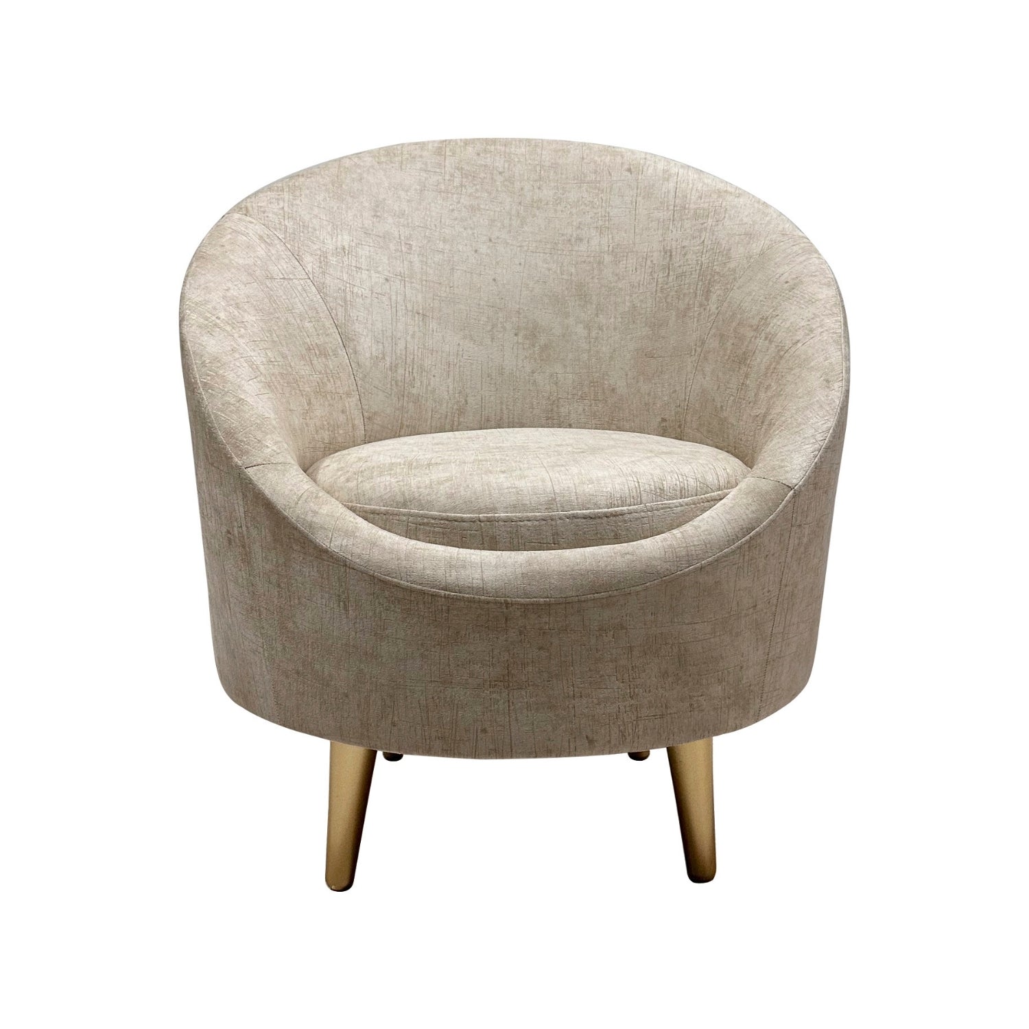 Poltrona Omega Velvet Estocolmo Marfil, Champana