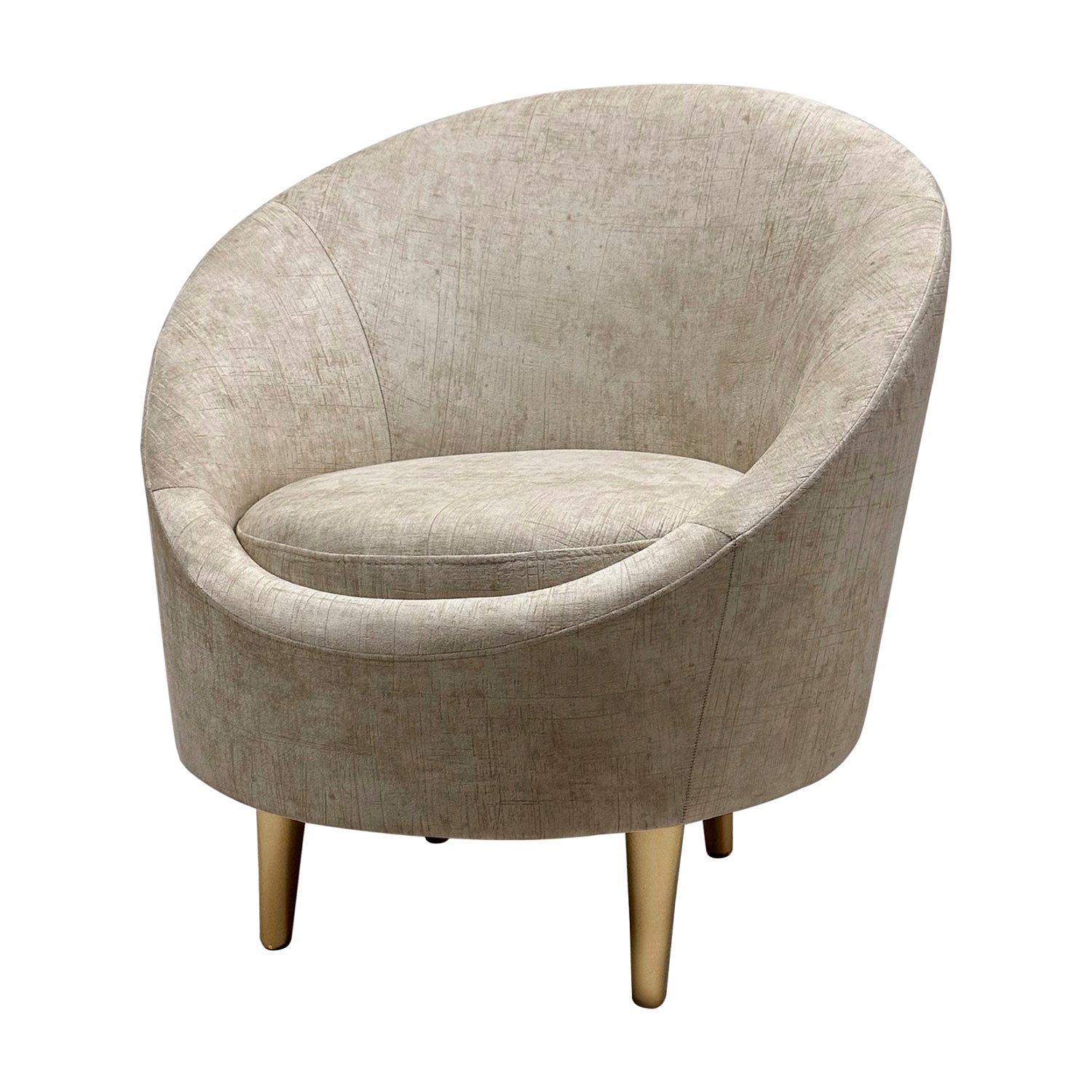 Poltrona Omega Velvet Estocolmo Marfil, Champana