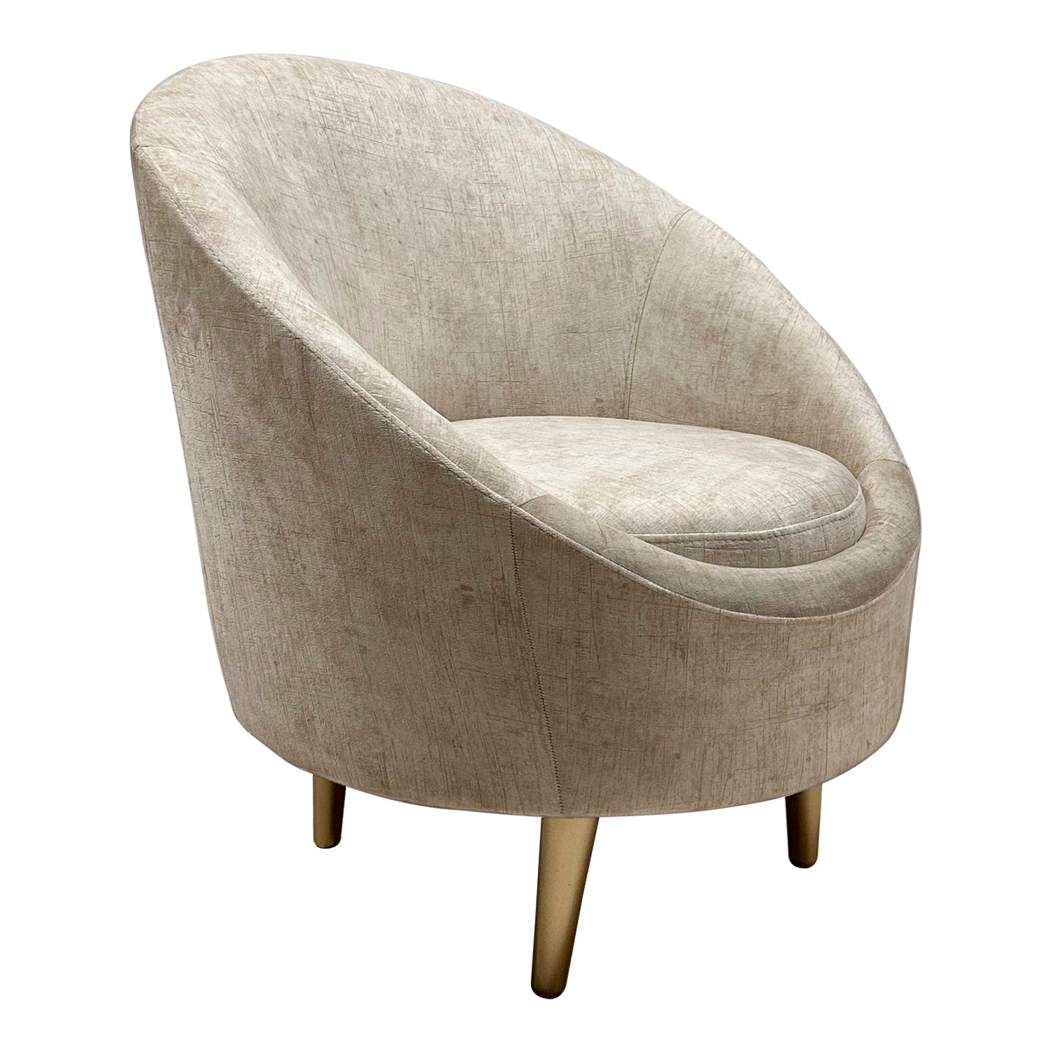 Poltrona Omega Velvet Estocolmo Marfil, Champana