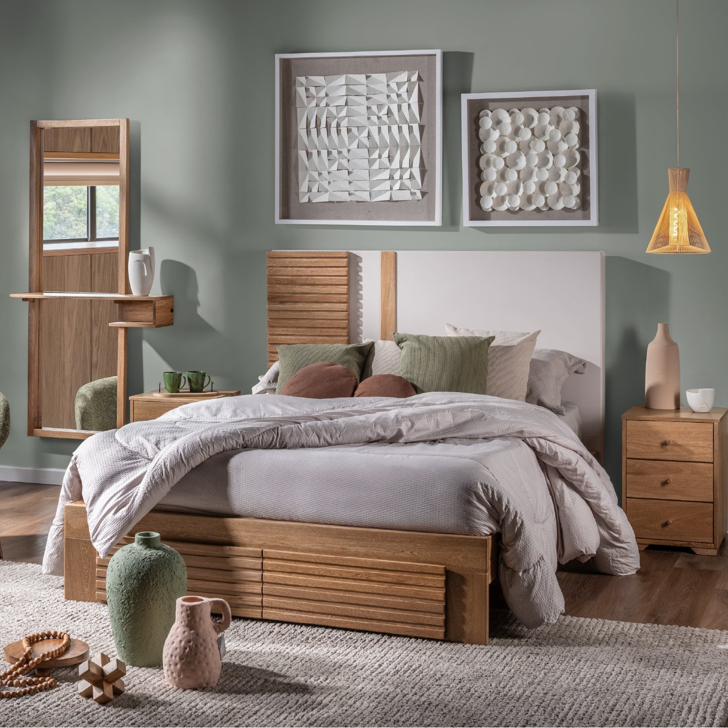 Cama King Omega Natural, Greige