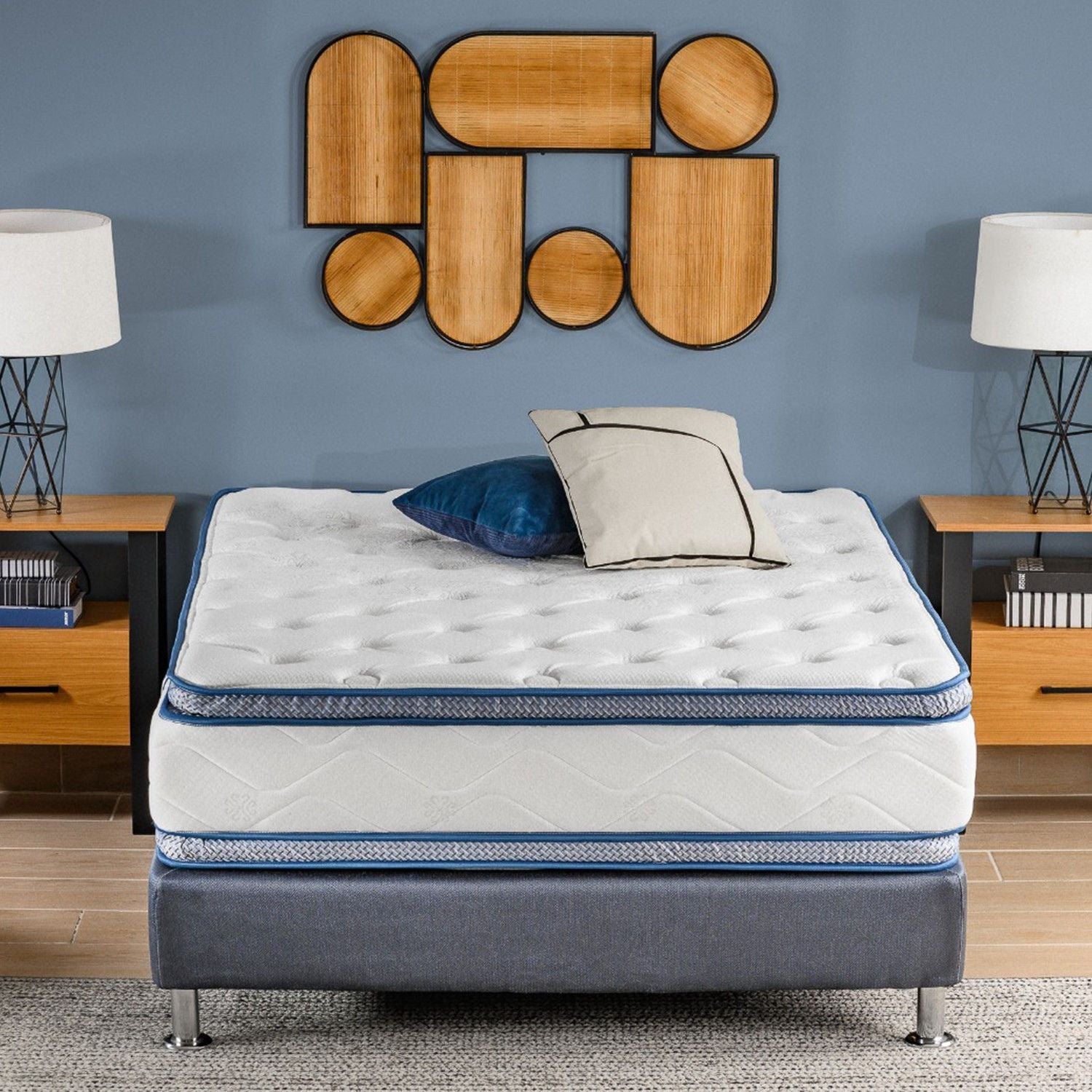 Colchon 140X190X34 Delta Doble Pillow + Colchon Essence 100X190X26