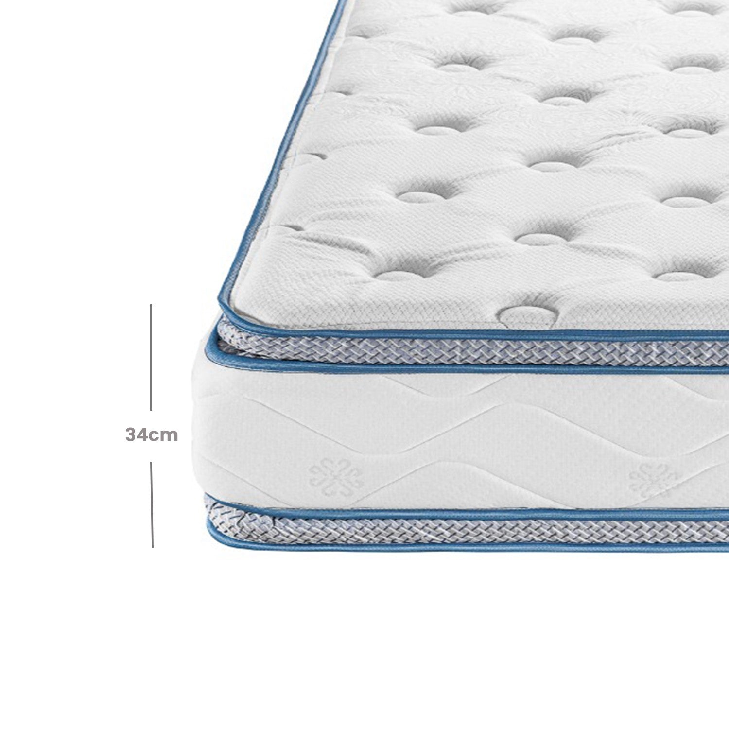 Colchon 140X190X34 Delta Doble Pillow + Colchon Essence 100X190X26