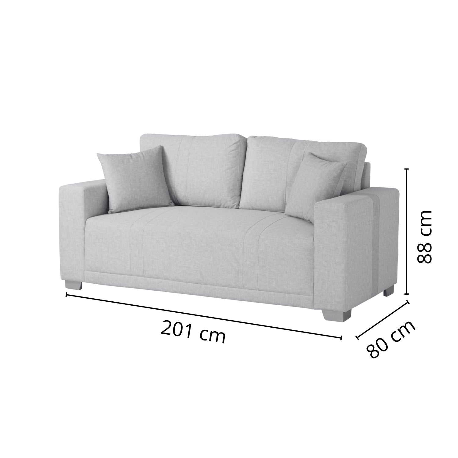 Sofá 3 Puestos Mark Velvet Idilio Beige, Champaña