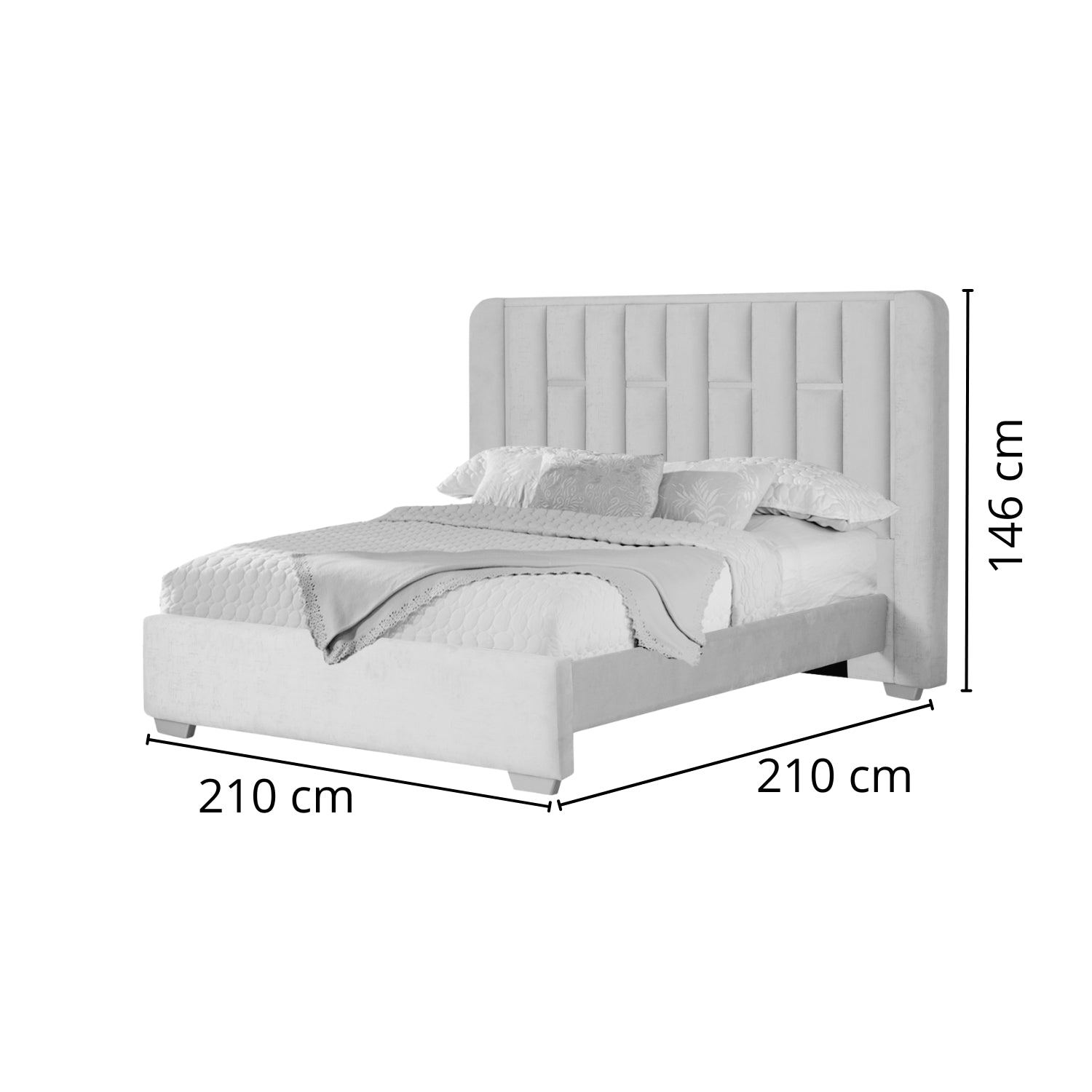 Combo Cama Queen Sevilla Crudo, Champaña + Colchón Infinit Pillow Top