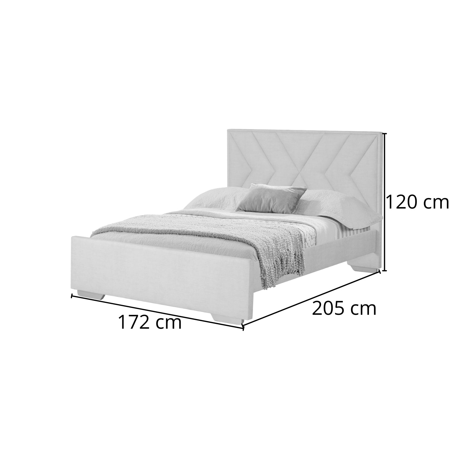 Cama Queen Vallarta Lino Marfil, Champaña