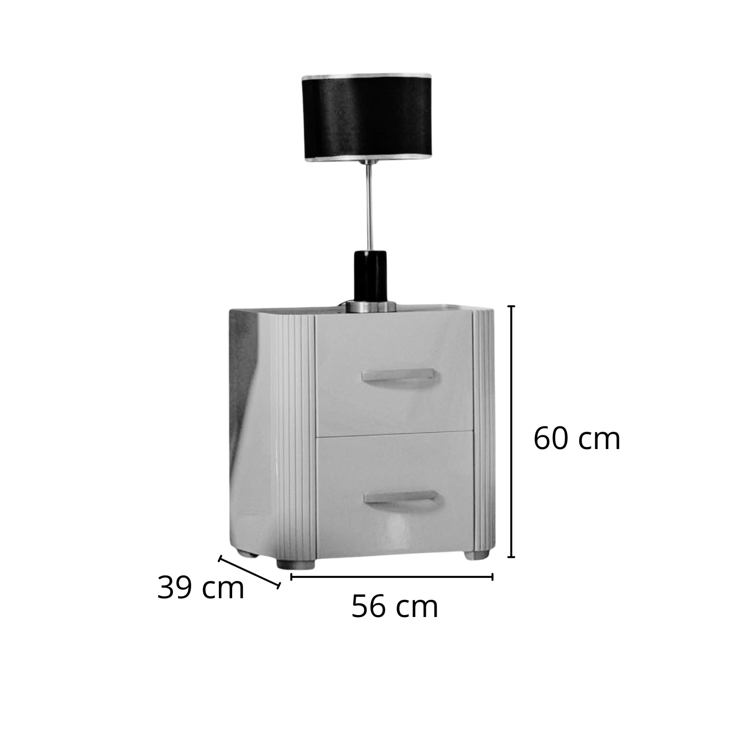 Mesa de Noche Sabina Taupe, Champaña