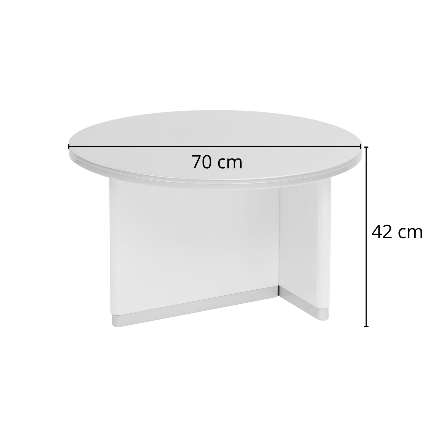 Mesa De Centro Bonn Blanco Perla, Champaña Circular Premium