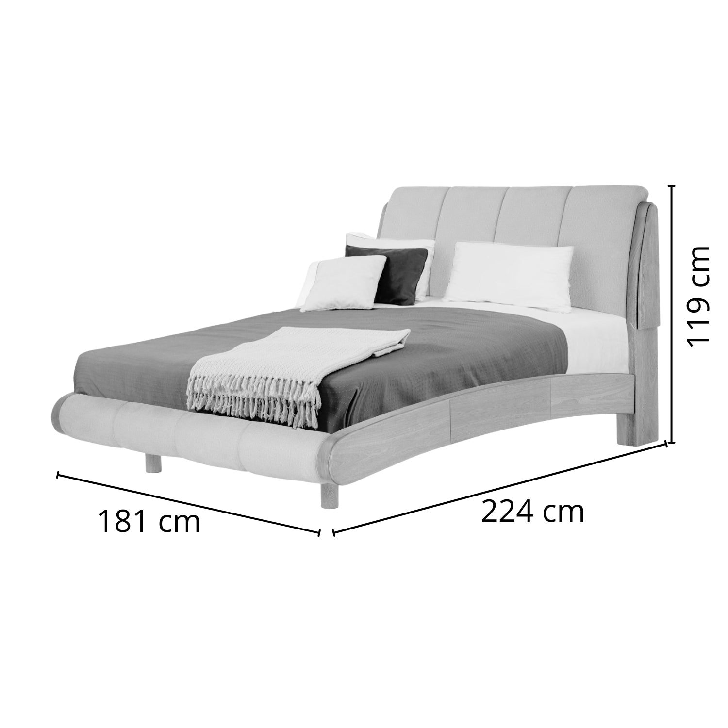 Cama Queen Estambul Beige, Natural