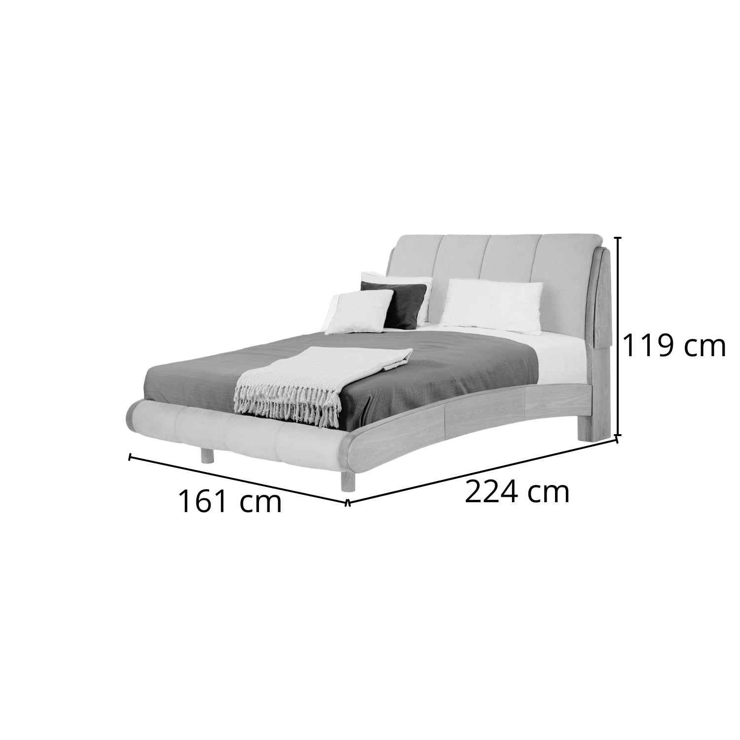 Cama Doble Estambul Beige, Natural