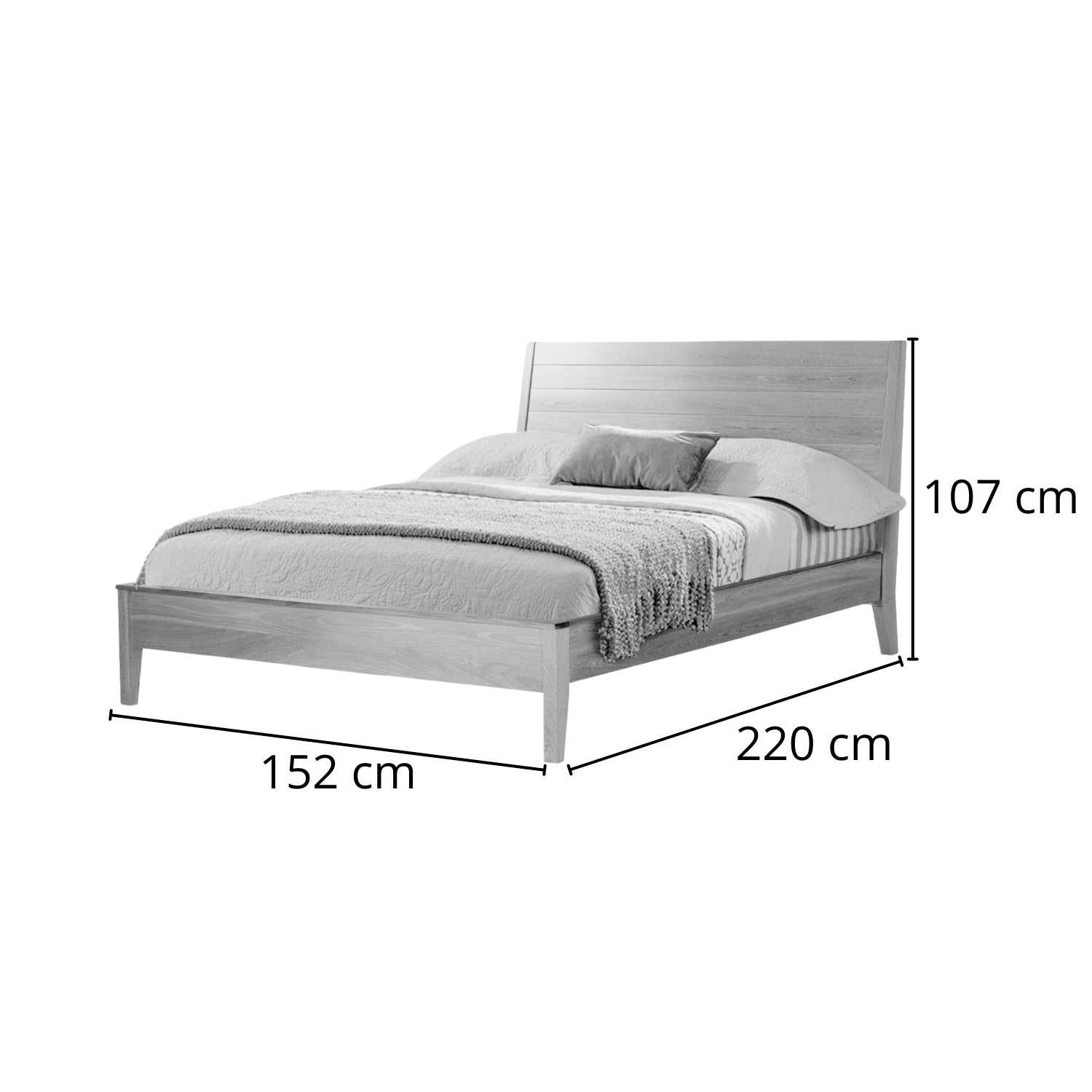 Combo Cama Doble Fox Natural + Colchón Lexus Deluxe Pillow Top