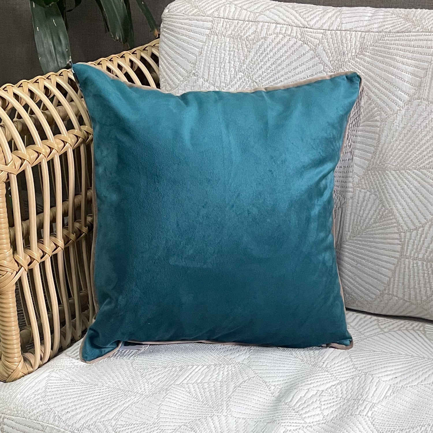 Cojin 45X45 Niagara Esmeral, Azul Y Beige