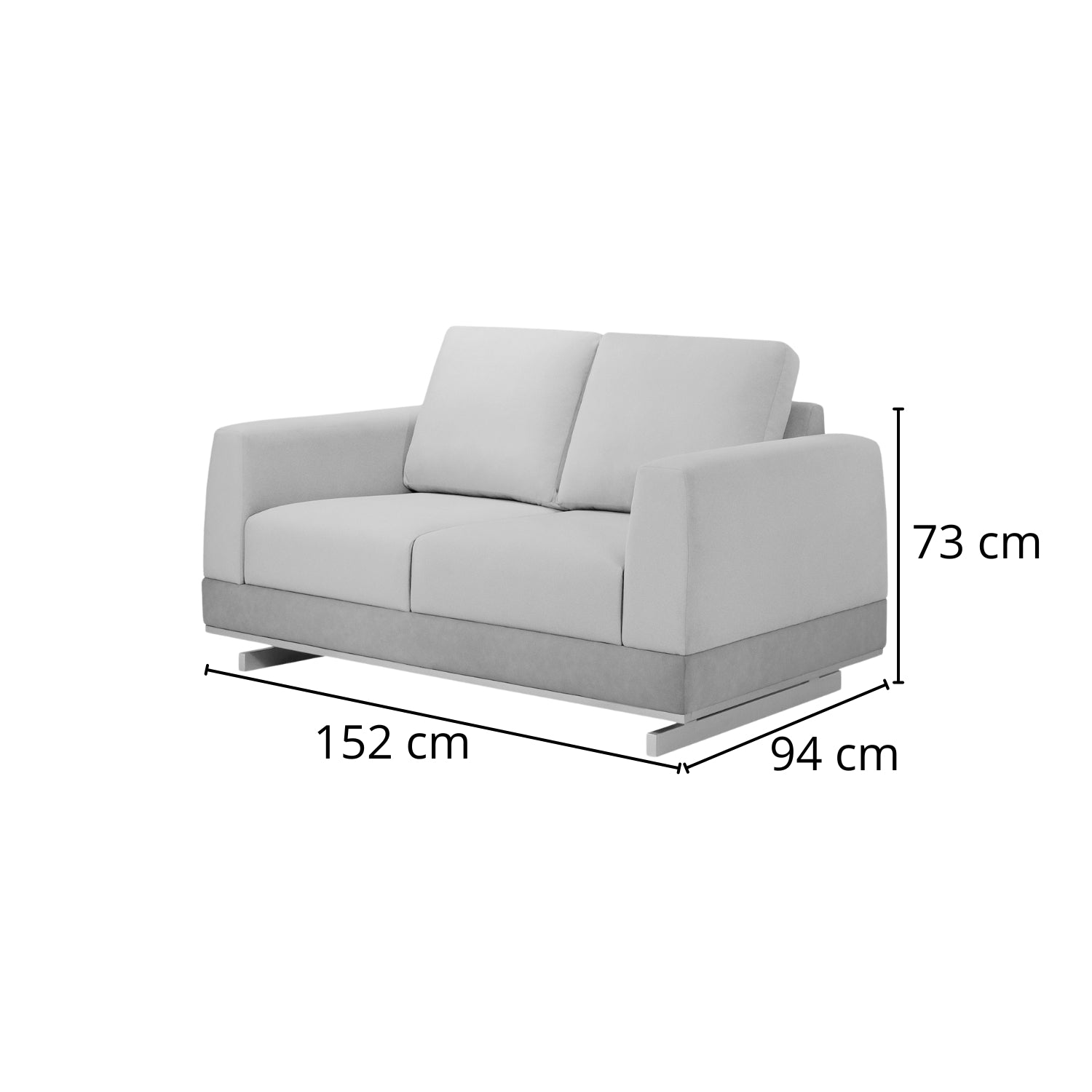 Sofá 2 Puestos Marcus Velvet Siena Avellana, Champaña