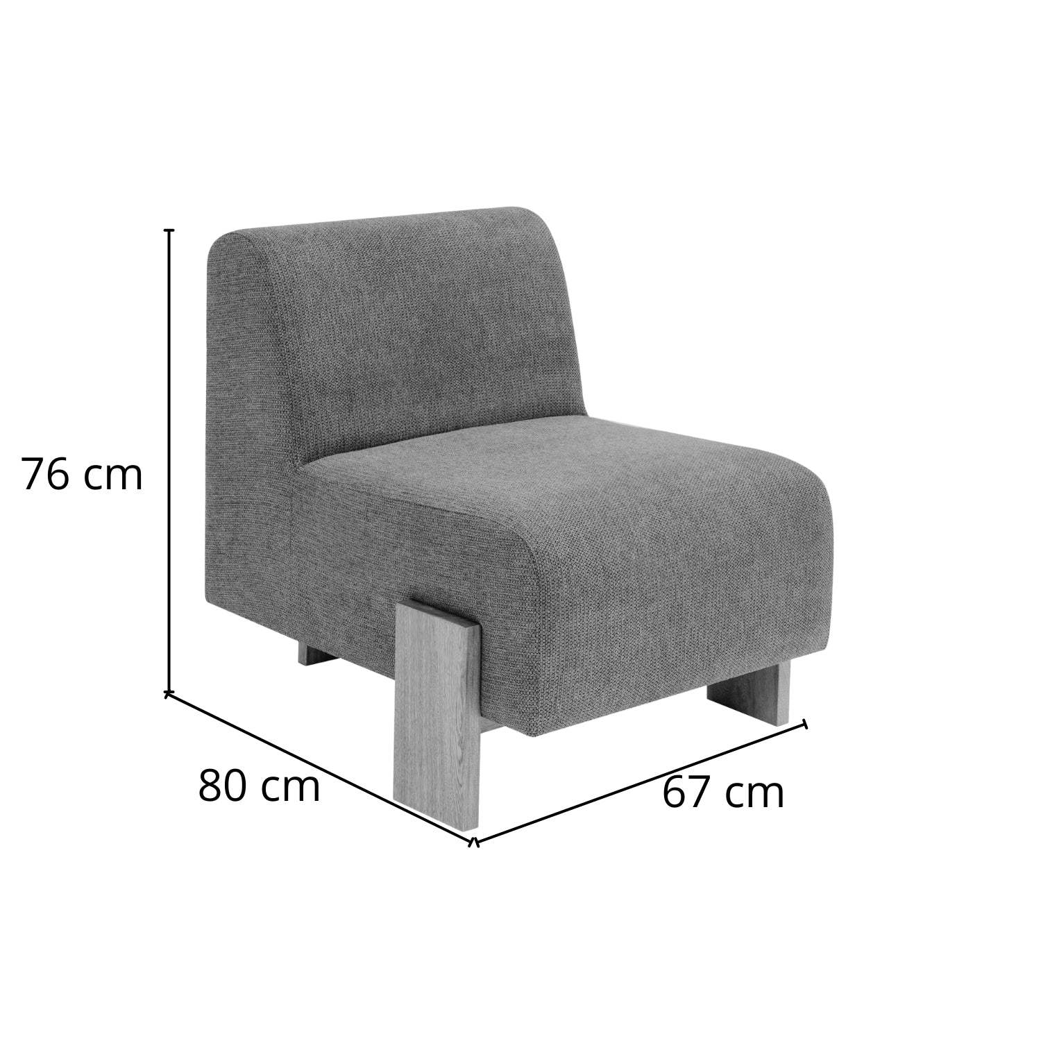 Poltrona Denver Lino Verde, Natural