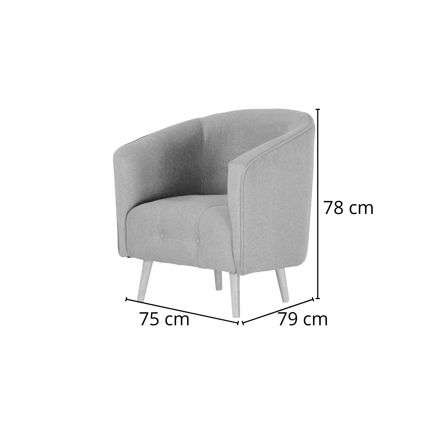 Poltrona Celeste Lino Bouquete Celeste, Champaña