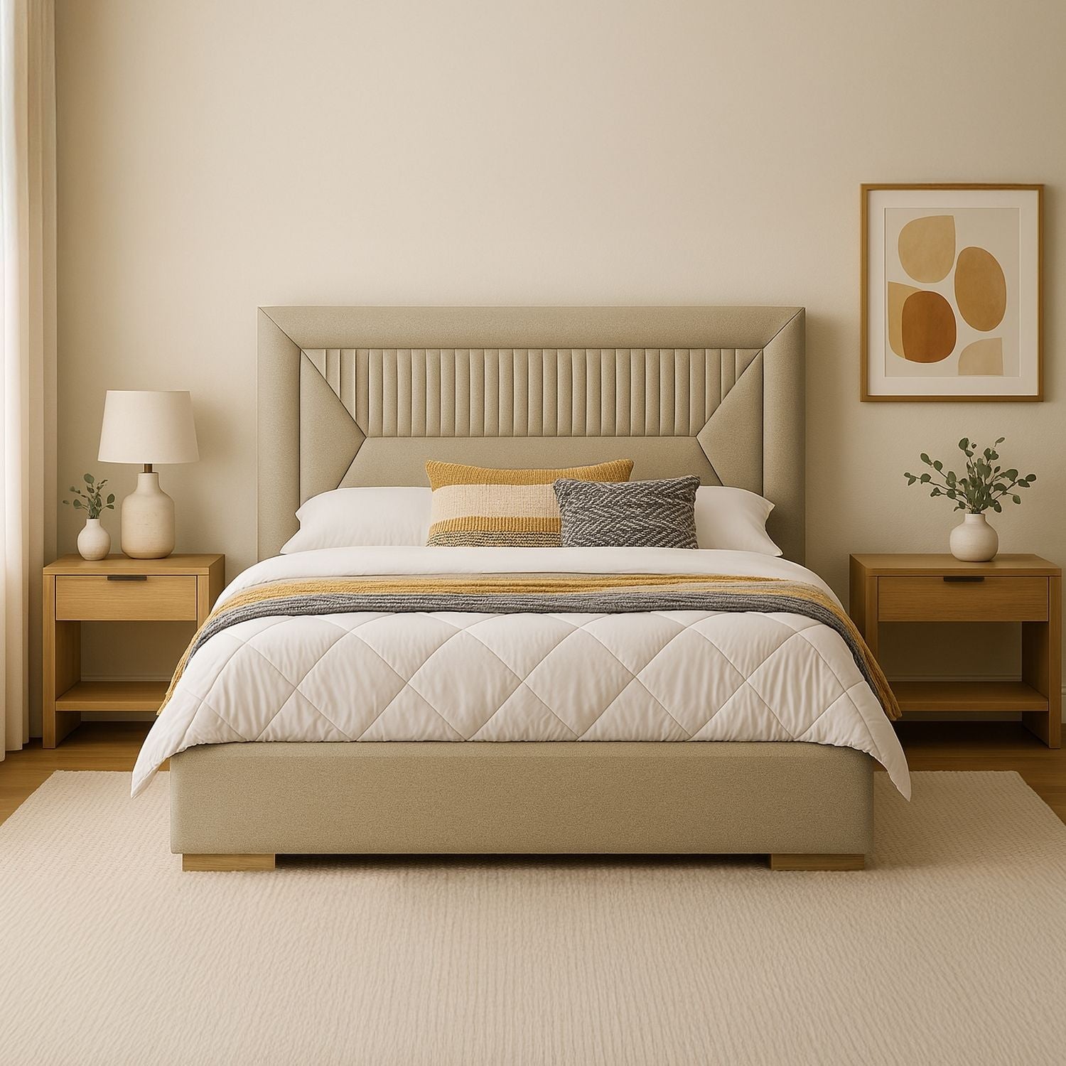 Cama Doble Praga Eurolino Bali Beige