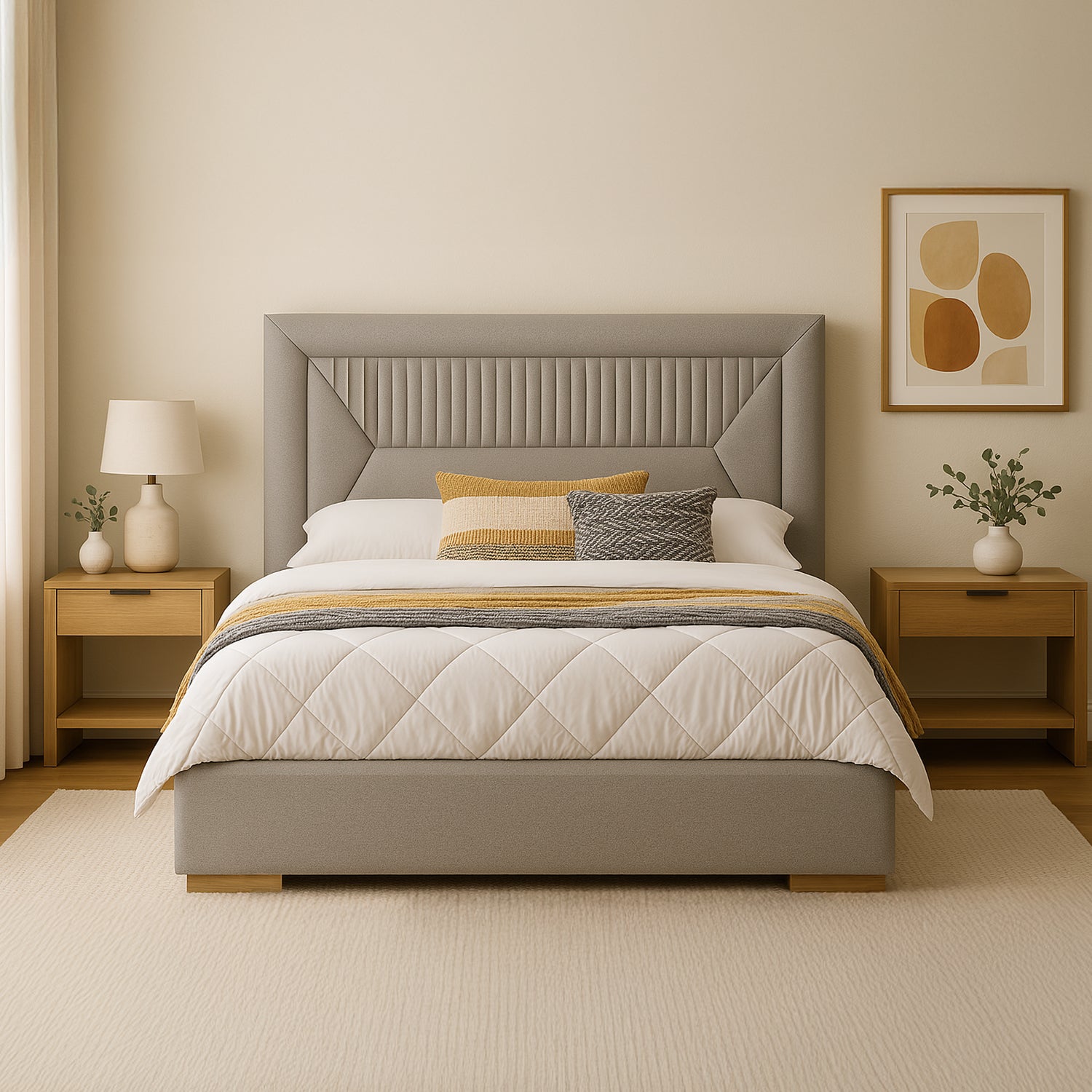 Cama Doble Praga Eurolino Bali Beige