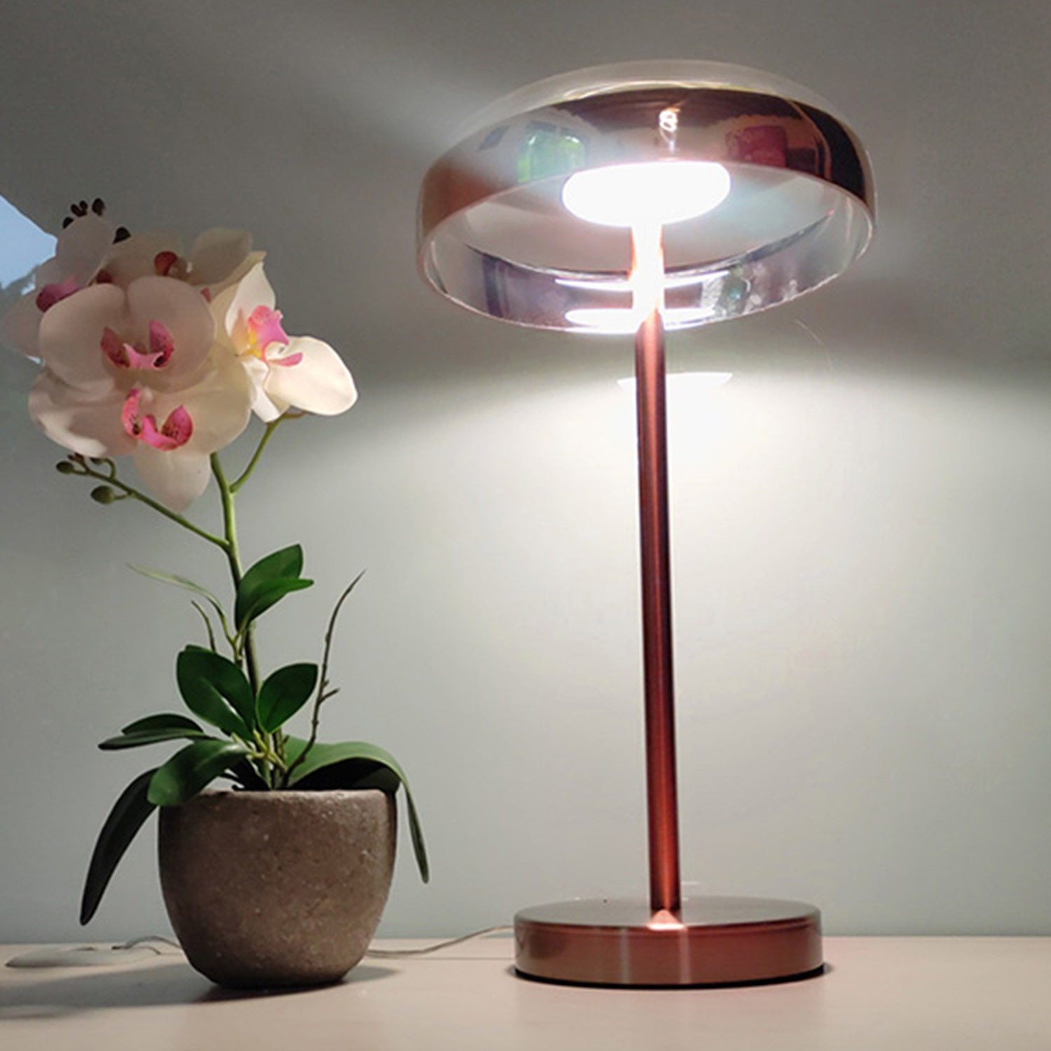 Lampara De Mesa  42X23 Rose Scarlett