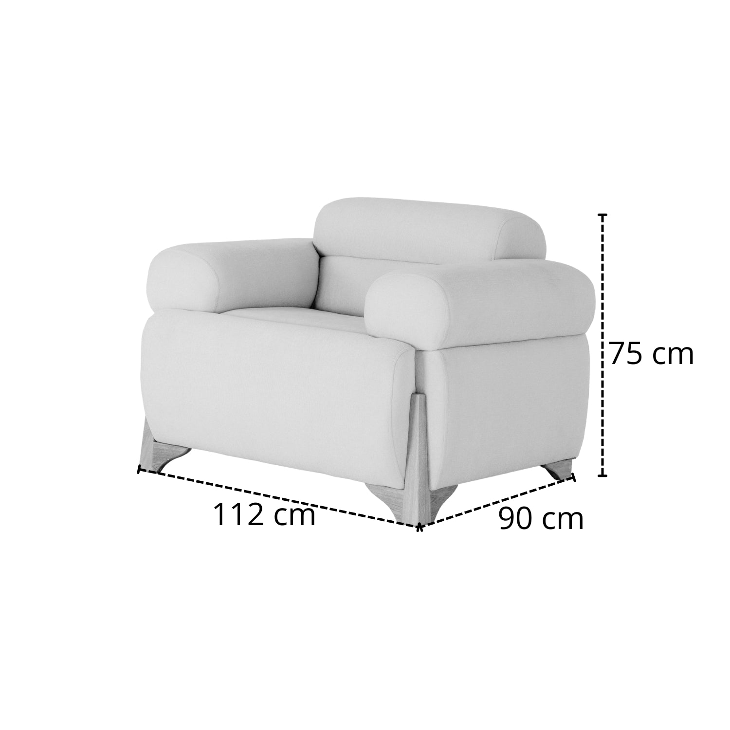 Poltrona Larisa Idilio Verde, Natural