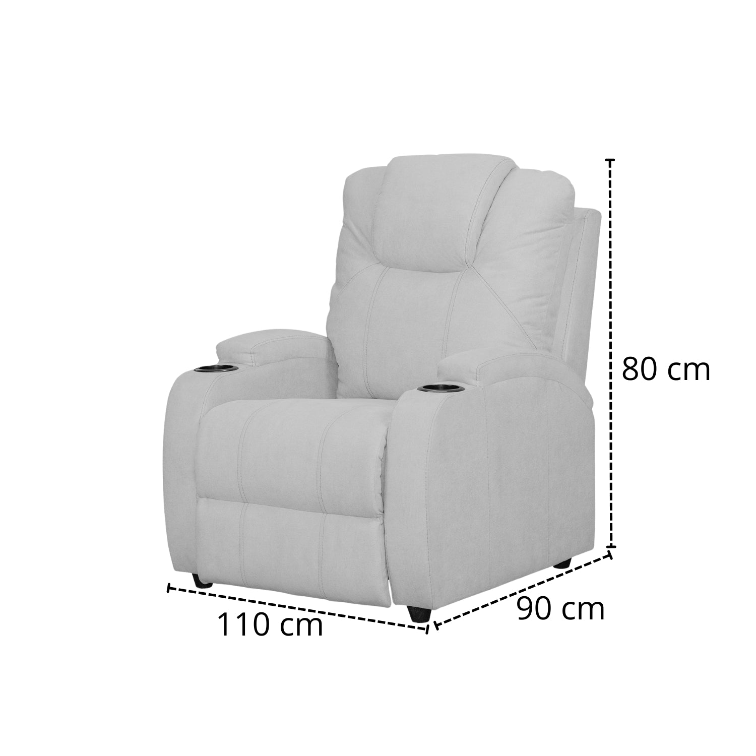 Sillón Reclinable Matti Eurocuero Marrón