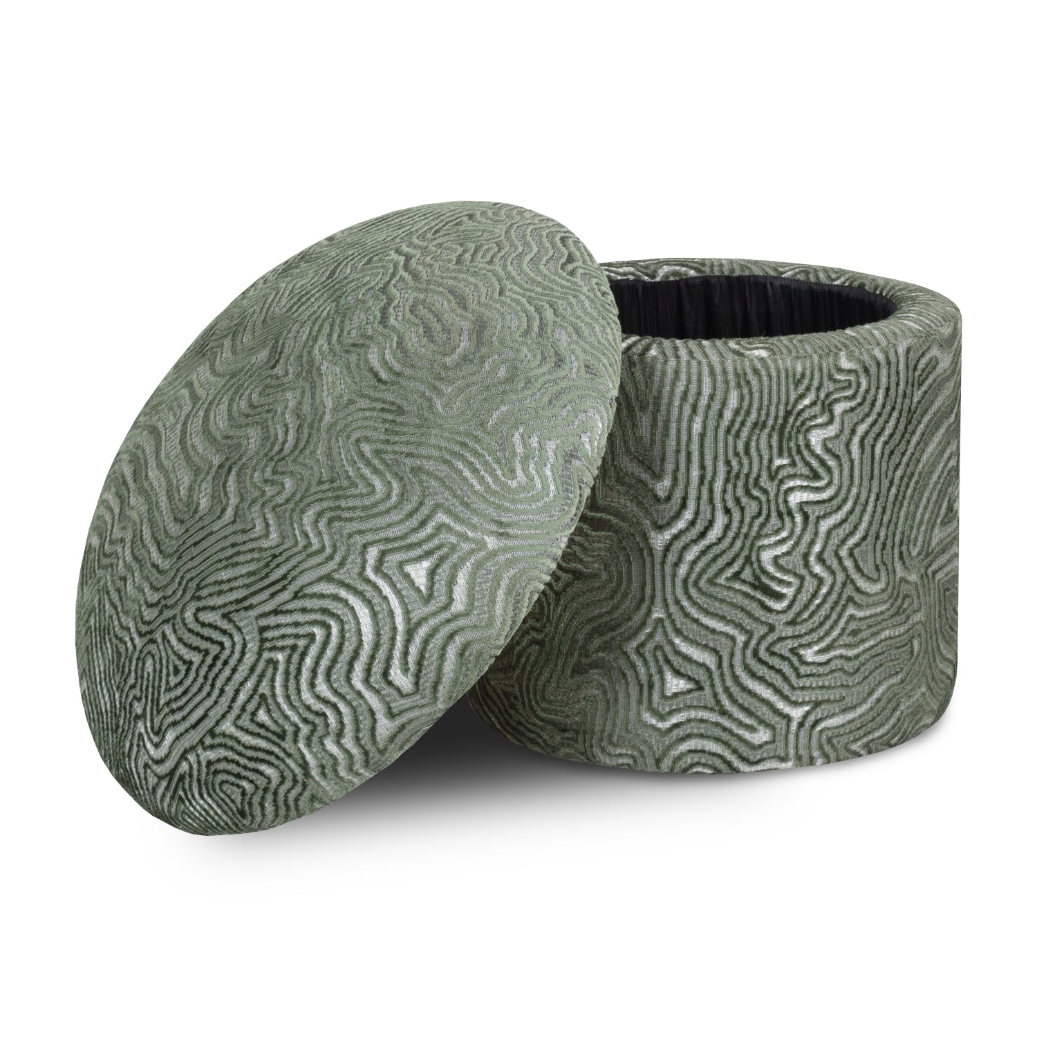 Puff Baul Filip Chenille Cardiff Green