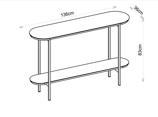 Consola Charlot 136X83 Gris, Marmolado