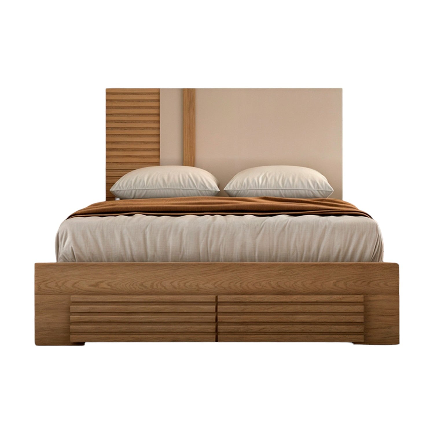 Cama Doble Omega Natural, Greige