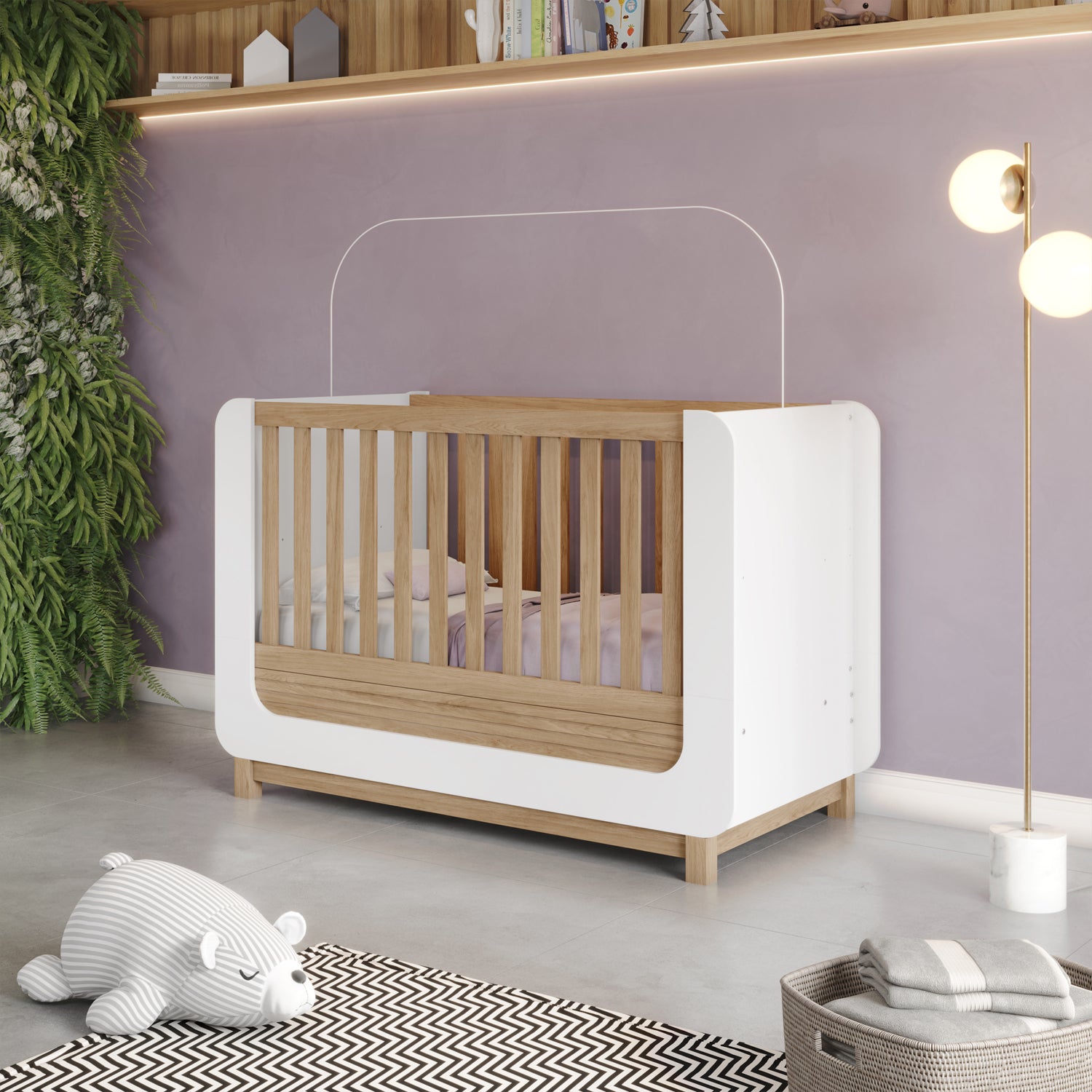 Cuna Para Bebé Trendy Blanco, Natural