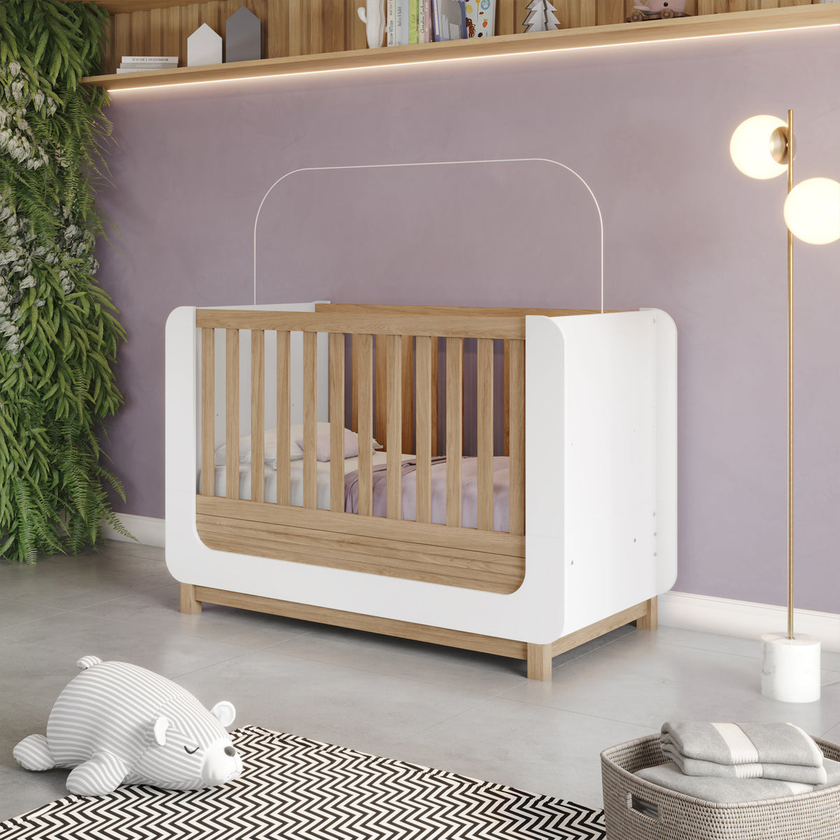 Cuna Para Bebé Trendy Blanco, Natural