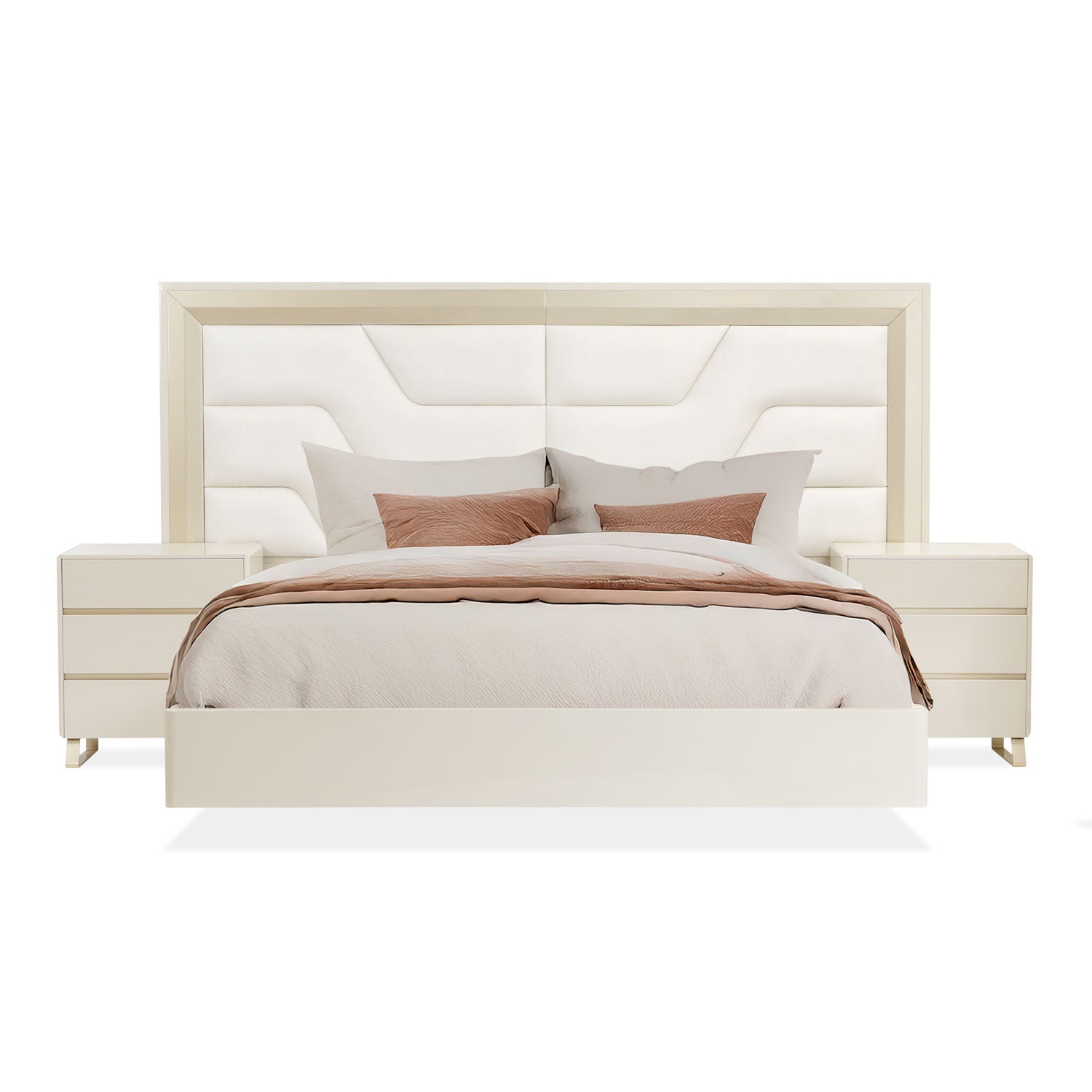 Cama Queen Bulgari Eurolino Perla, Champaña