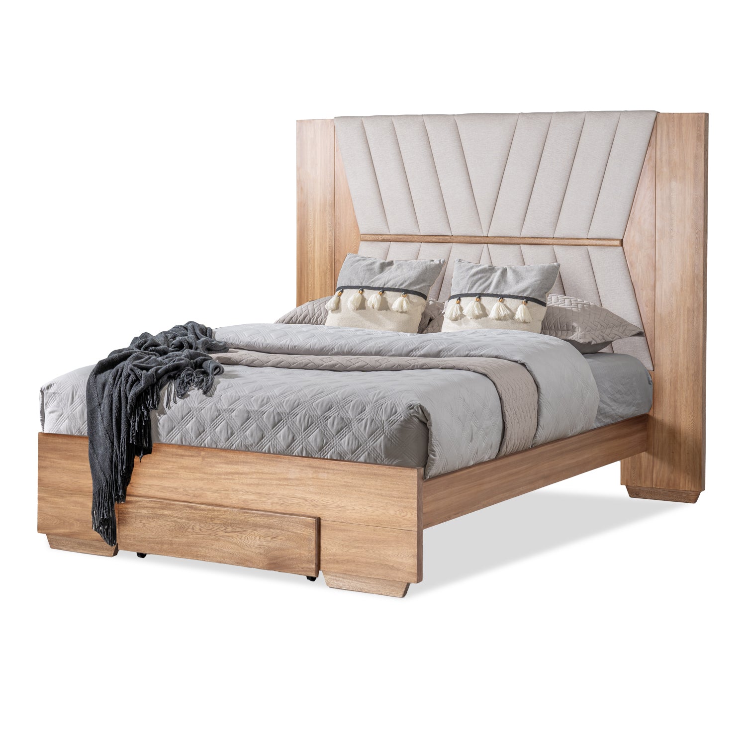 Cama Doble Kali Natural, Beige
