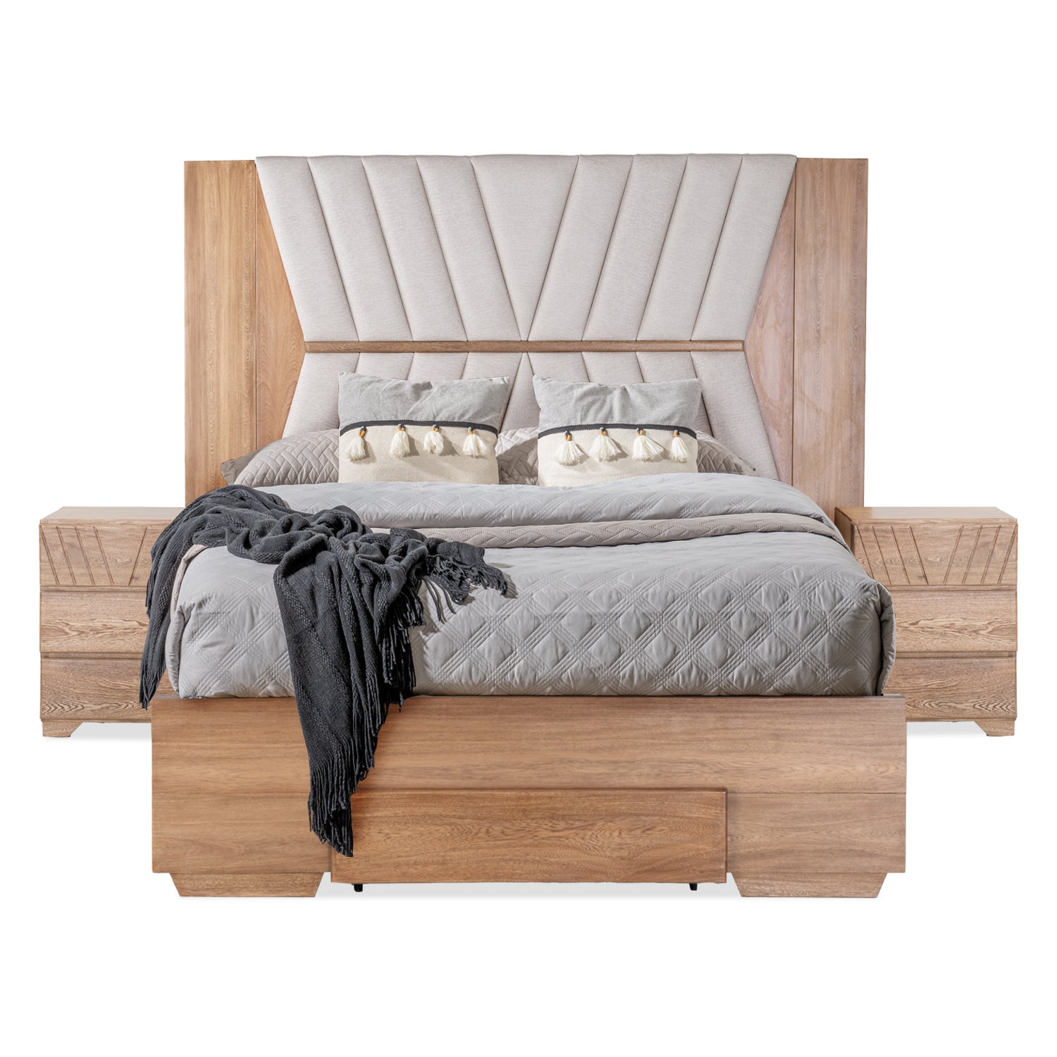 Cama Doble Kali Natural, Beige