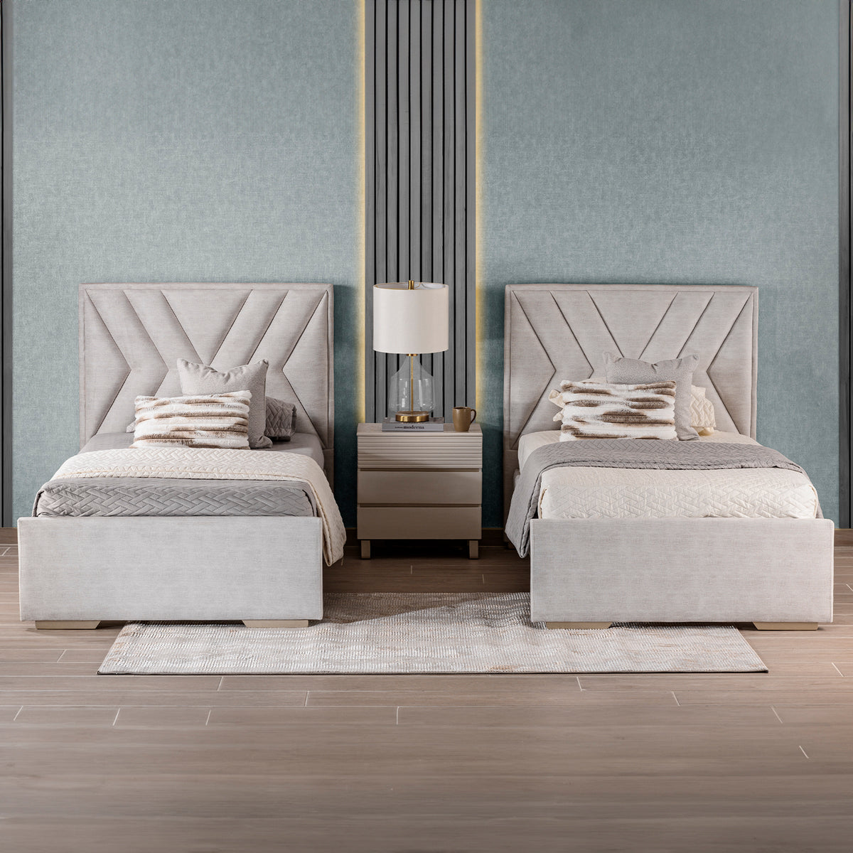 Cama 0.90 Vallarta Lino Marfil