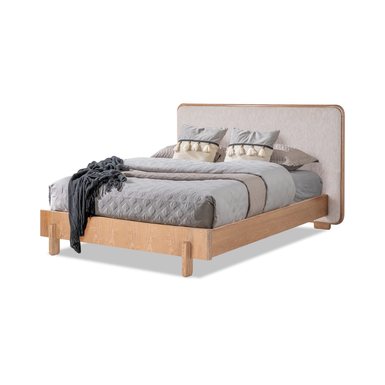 Cama Queen Donato Eurolino Marbella Marfil, Natural