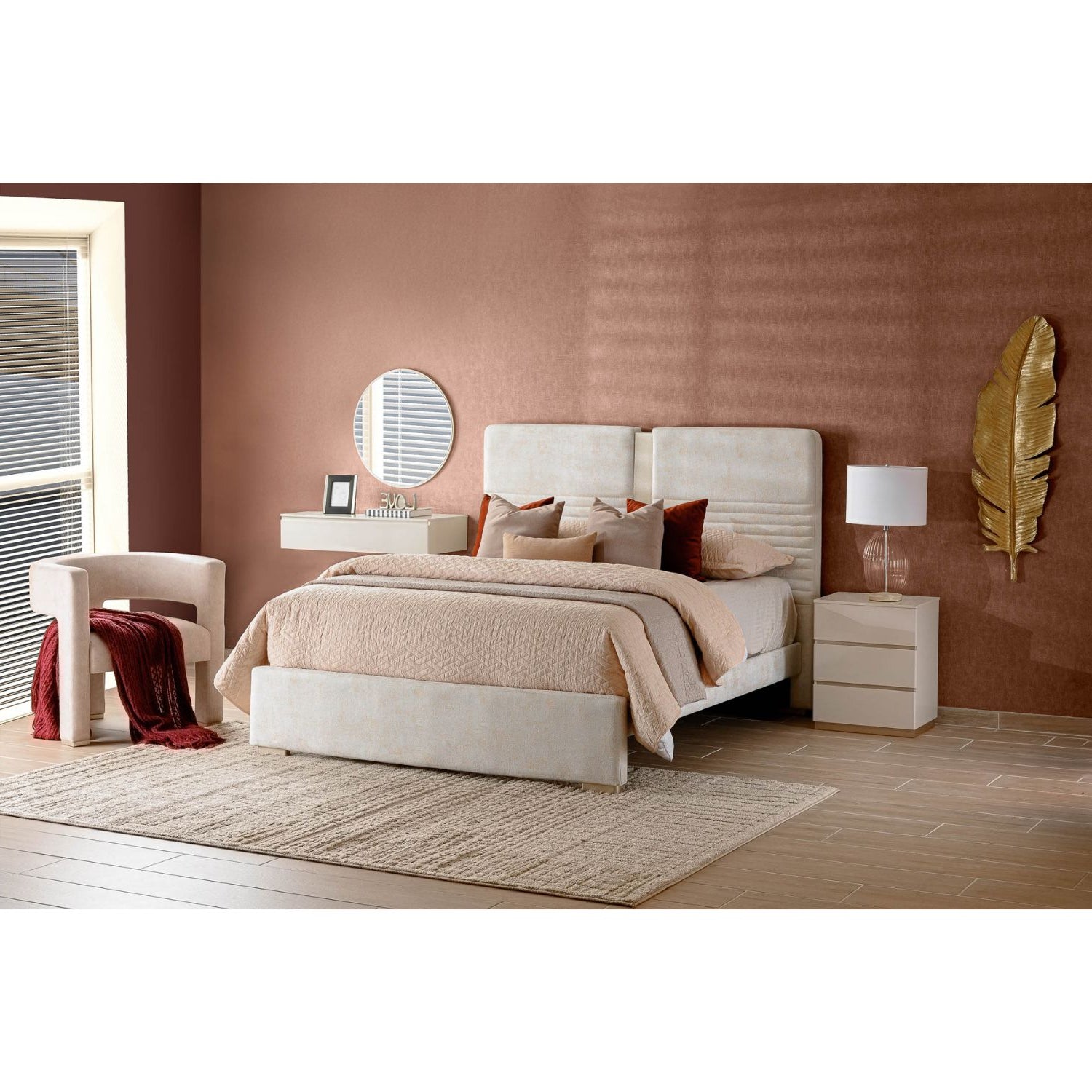 Cama Semi Doble Moratti Crudo, Champaña