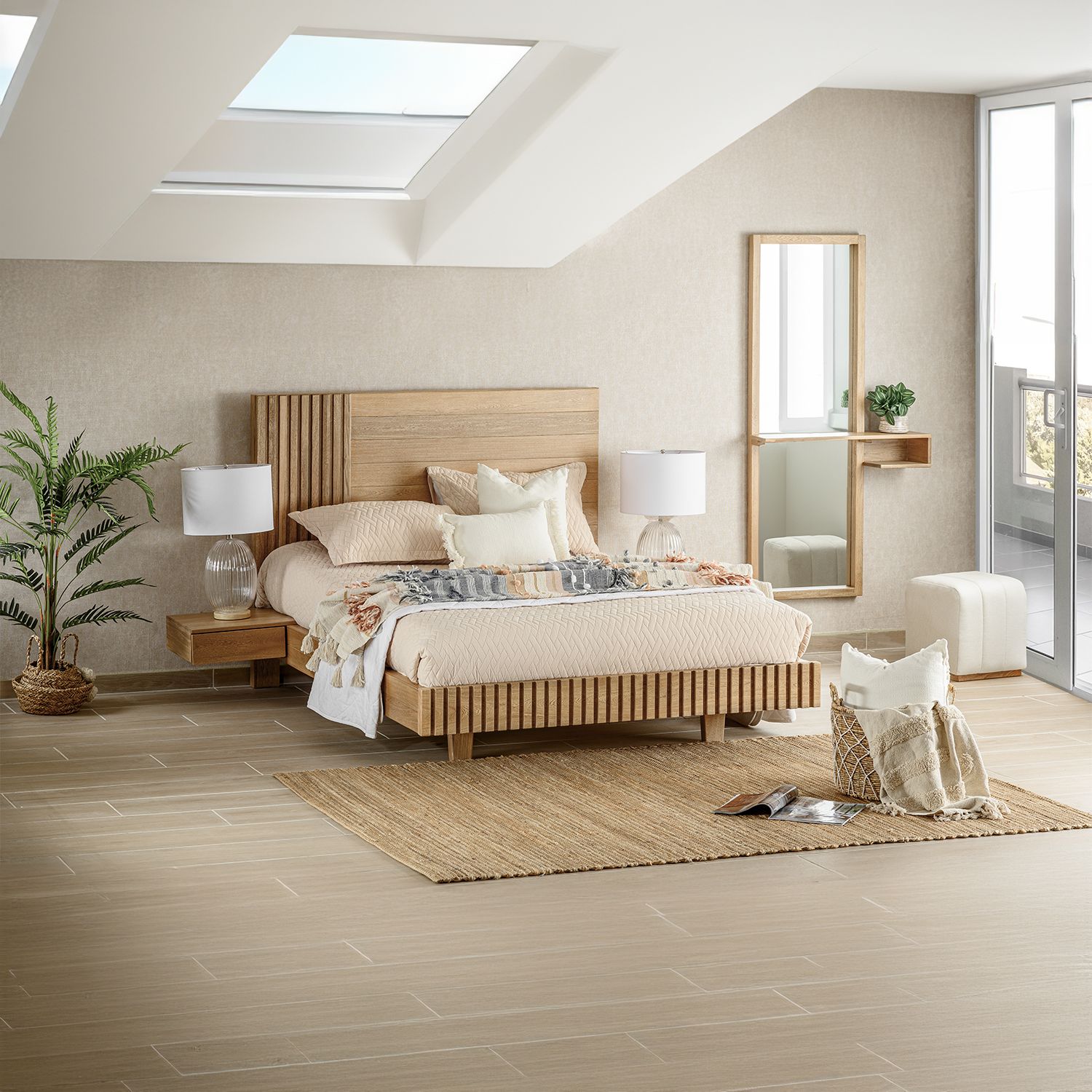 Cama 1.00 Denzel Natural