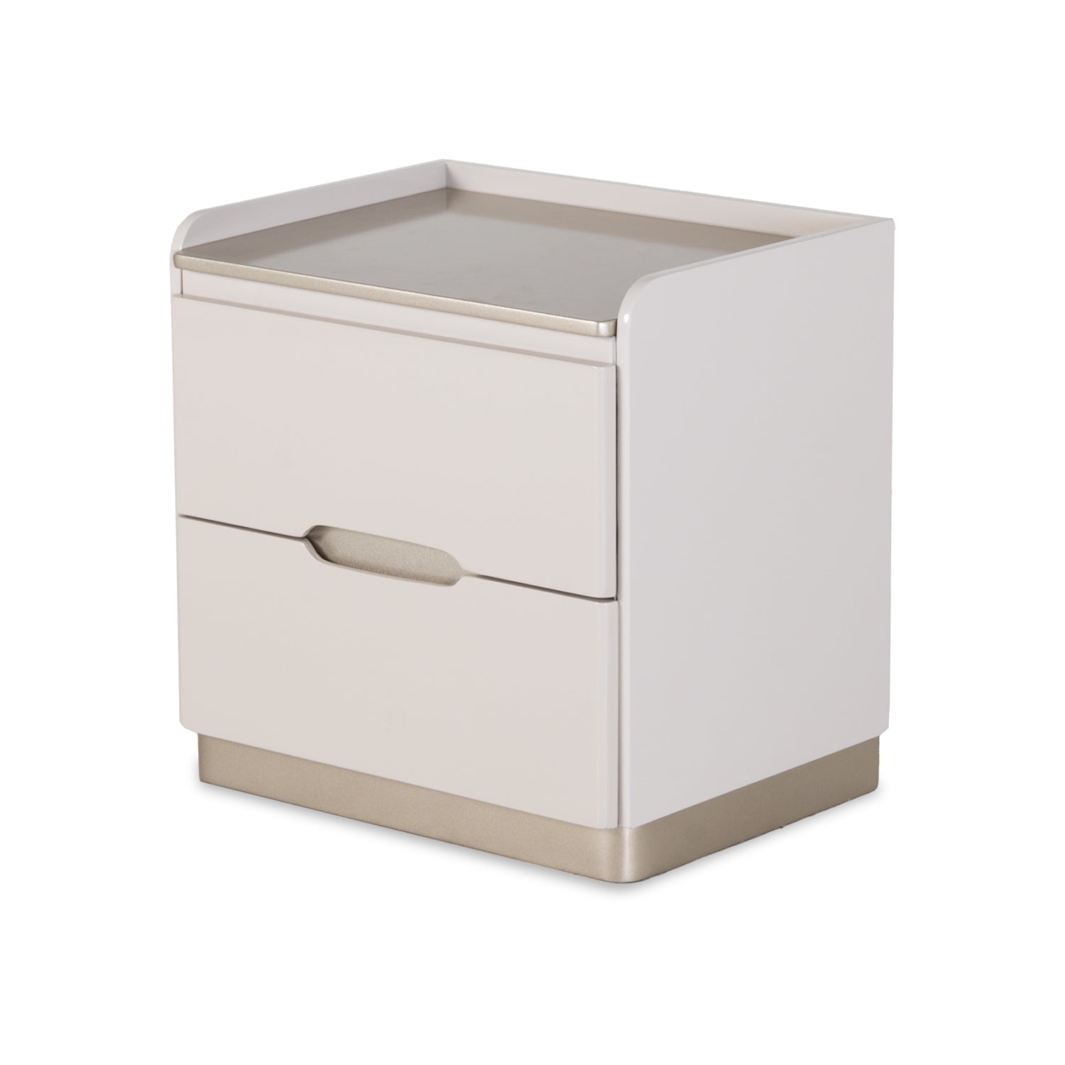 Mesa De Noche Nahim Greige, Champaña