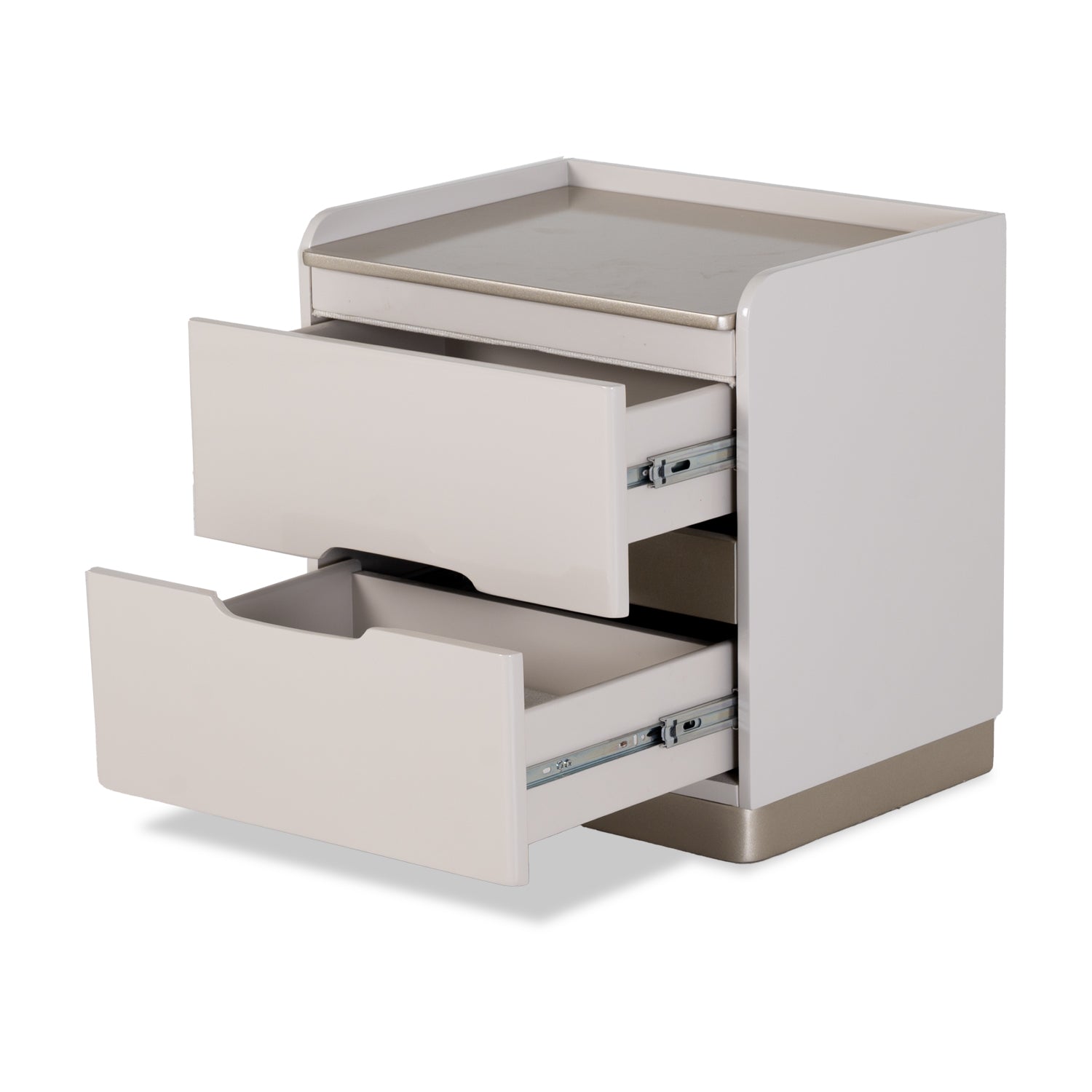 Mesa De Noche Nahim Greige, Champaña