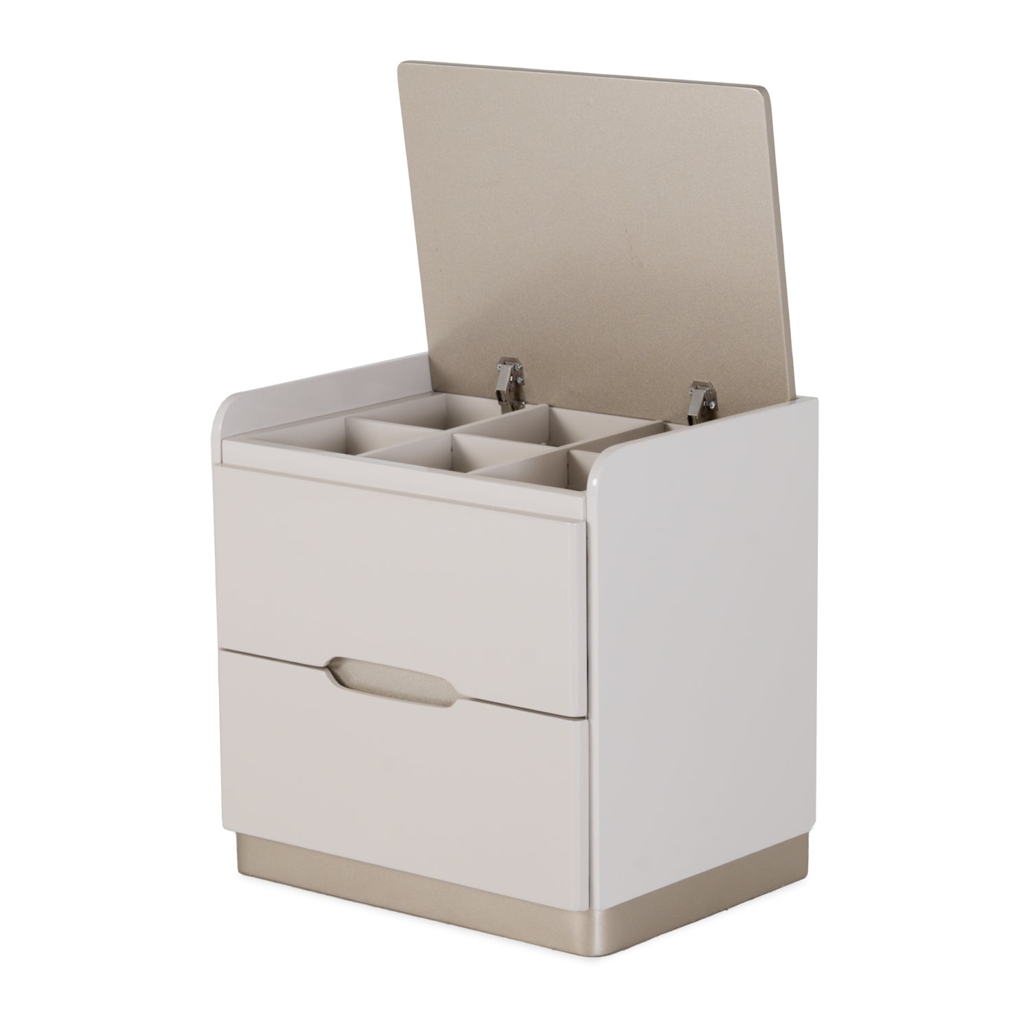 Mesa De Noche Nahim Greige, Champaña