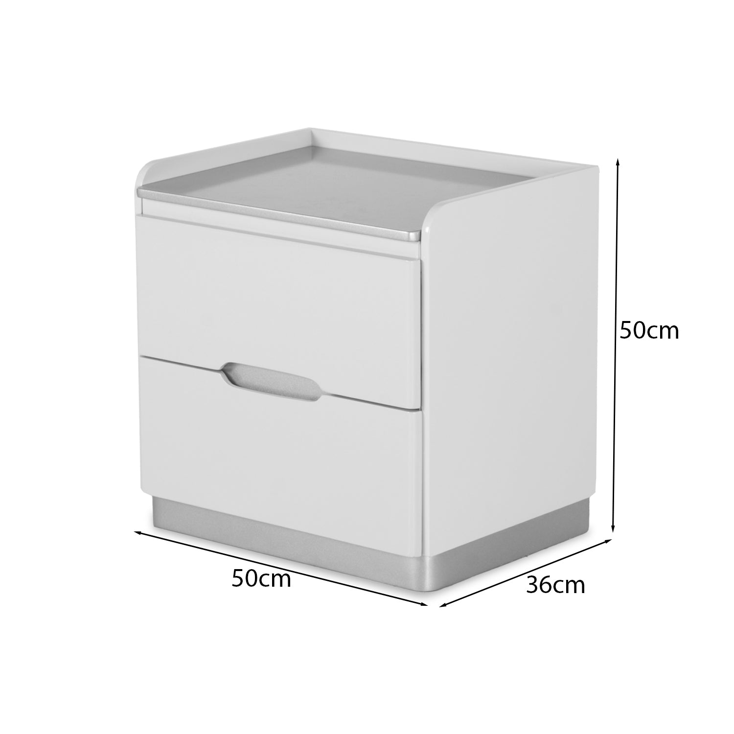 Mesa De Noche Nahim Greige, Champaña