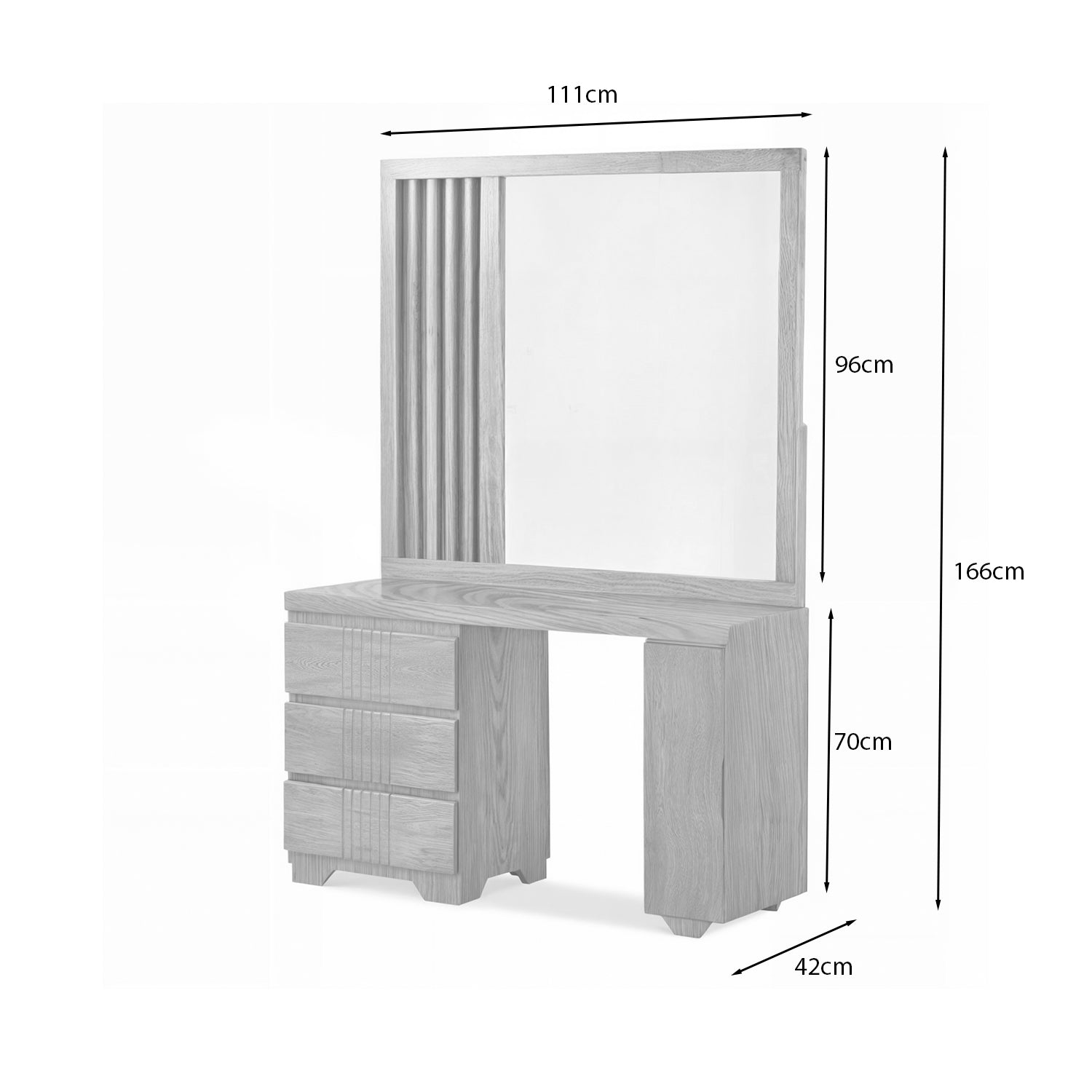 Tocador Polonia Champaña, Off White