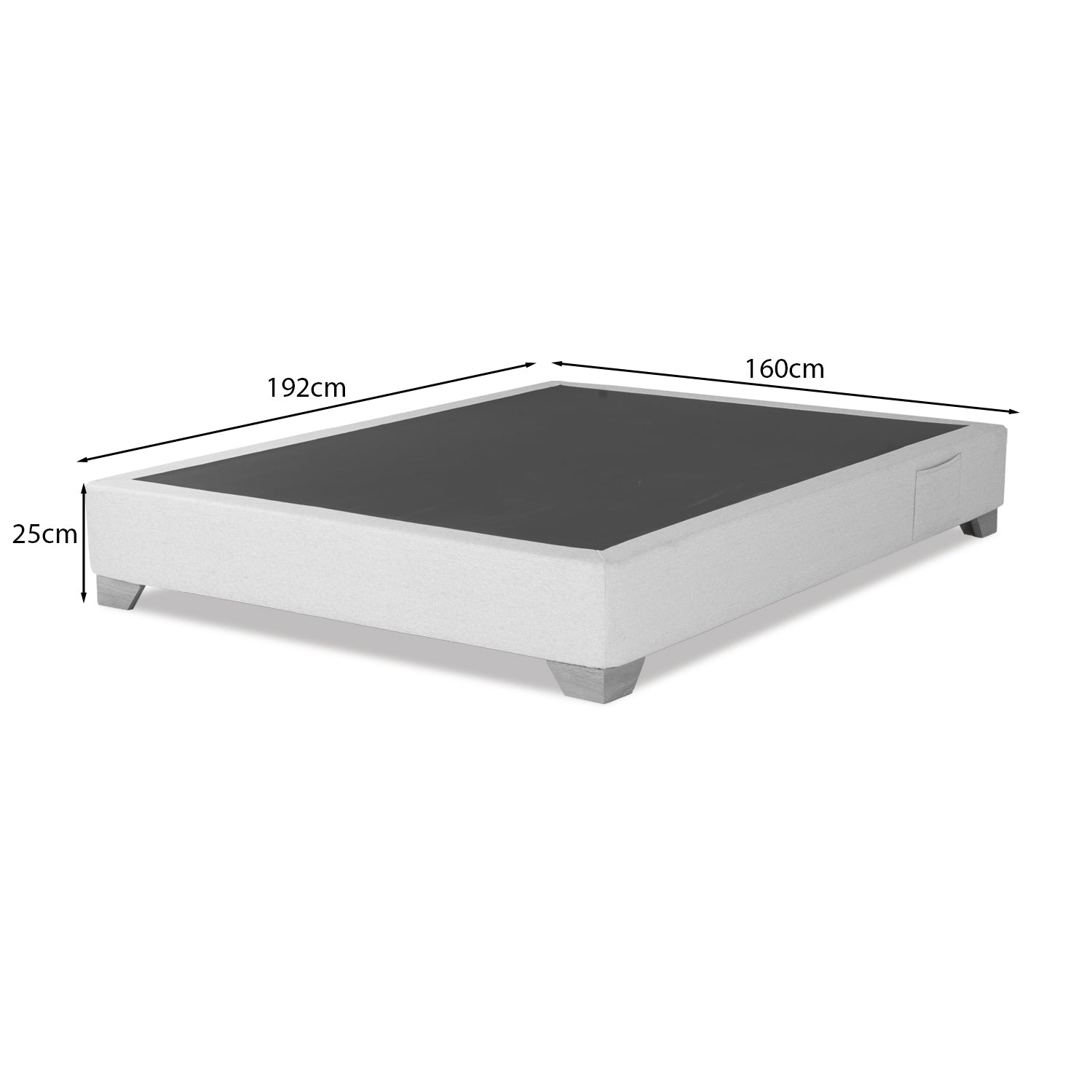 Base Cama Queen Taylor Eurolino Negro Par
