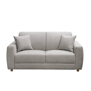Sofá 2 Puestos Malibu Velvet Chalet Taupe, Natural