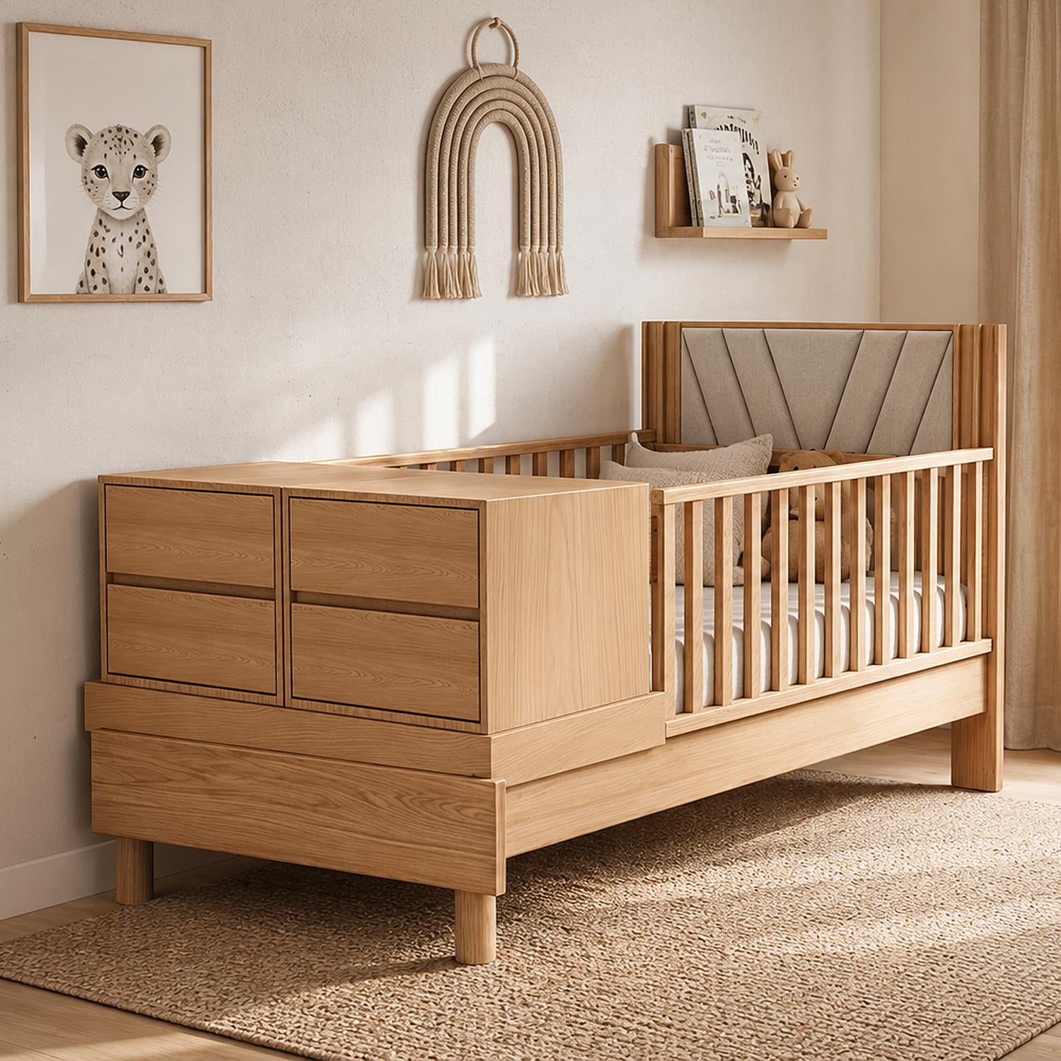 Cama Cuna 1.00 Artemisa Marfil, Natural