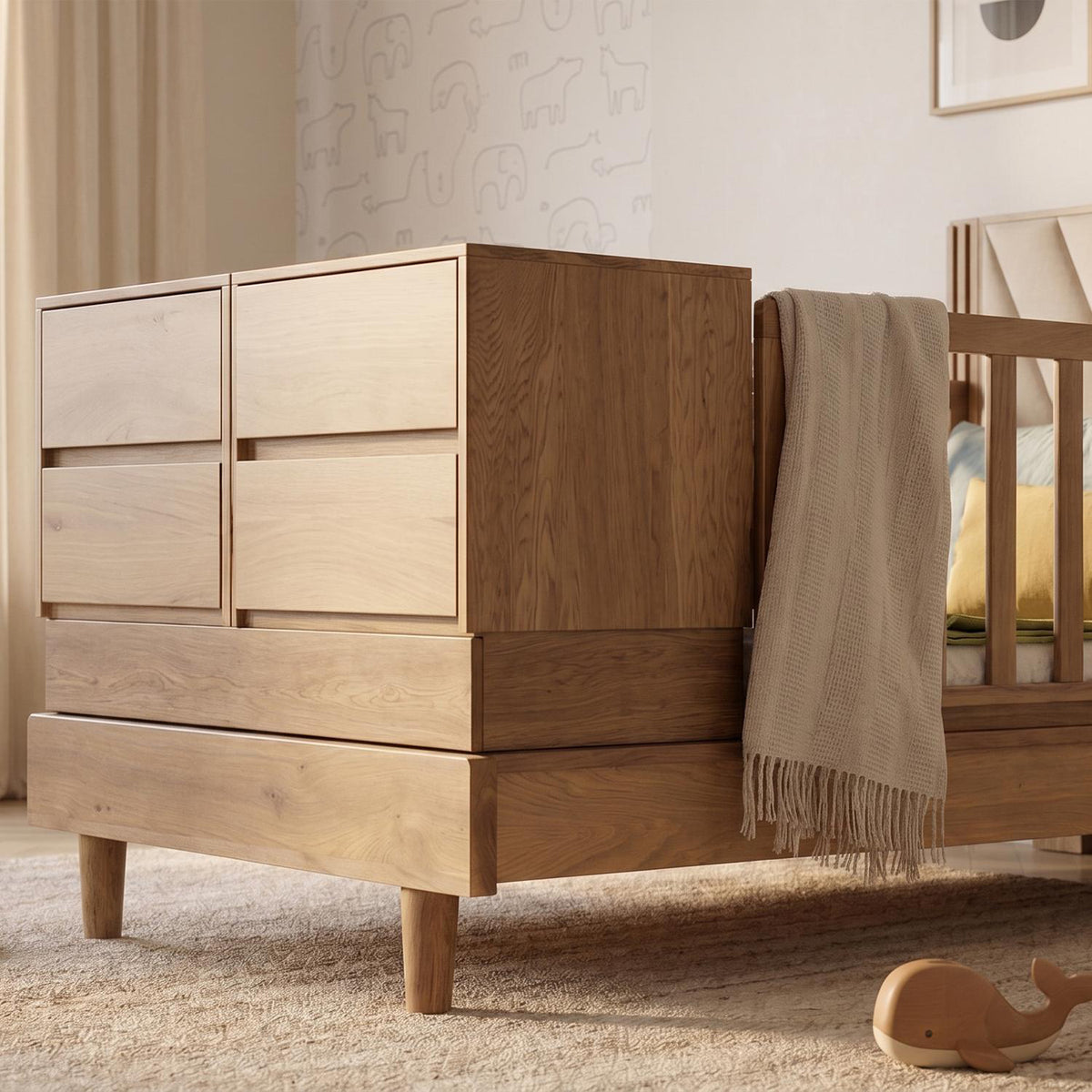 Cama Cuna 1.00 Artemisa Marfil, Natural